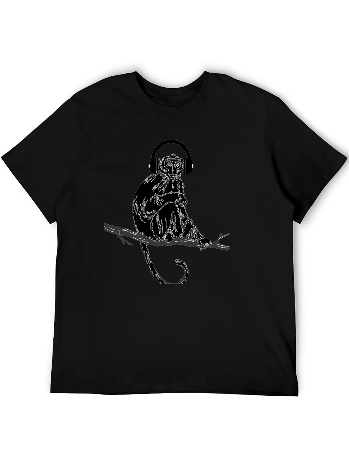 Monkey Headphones T-Shirt - Trendy Graphic Tee