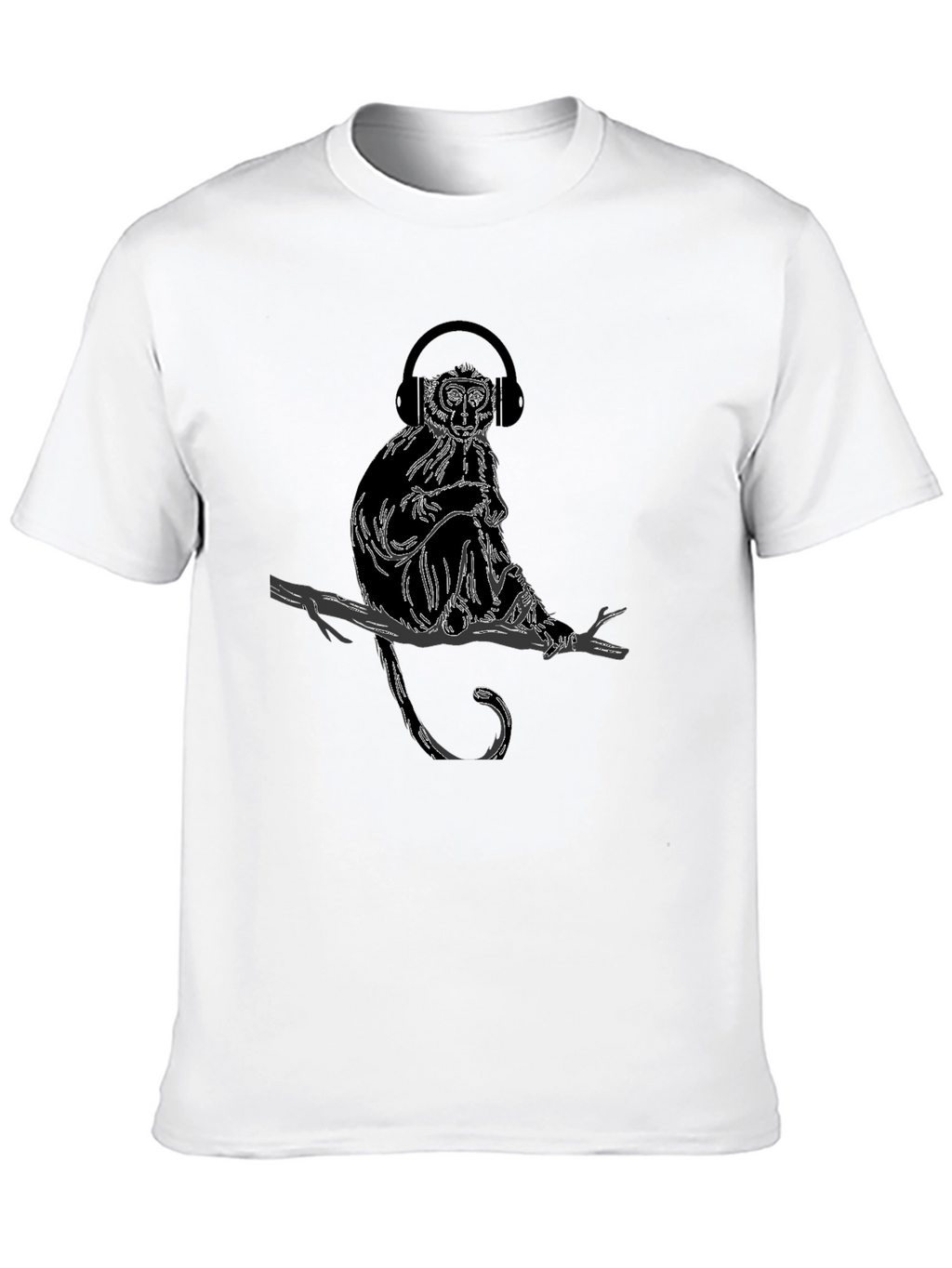 Monkey Headphones T-Shirt - Trendy Graphic Tee