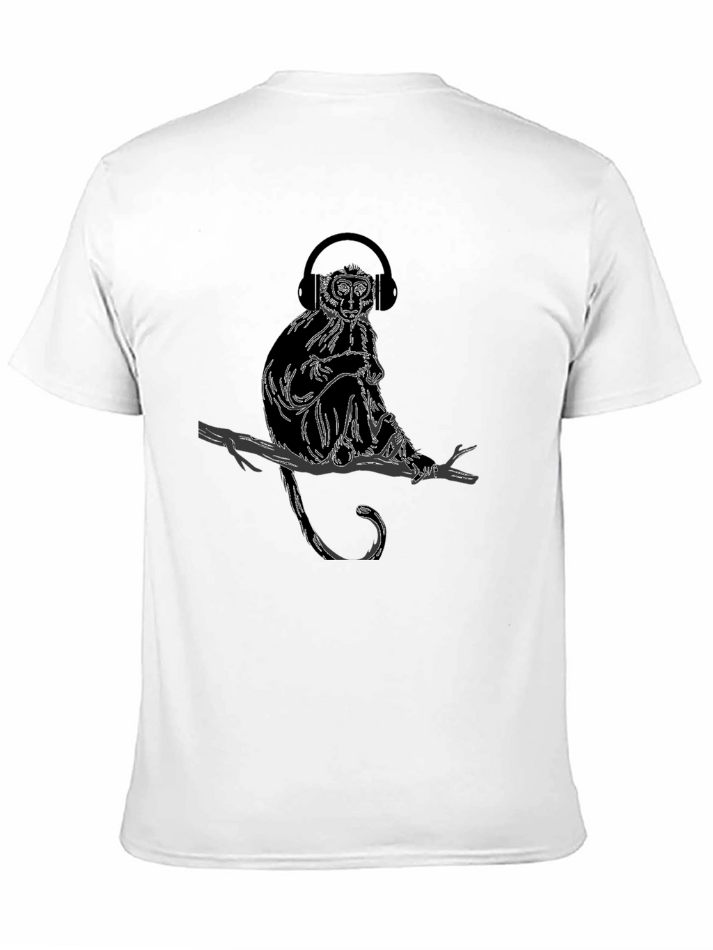 Monkey Headphones T-Shirt - Trendy Graphic Tee