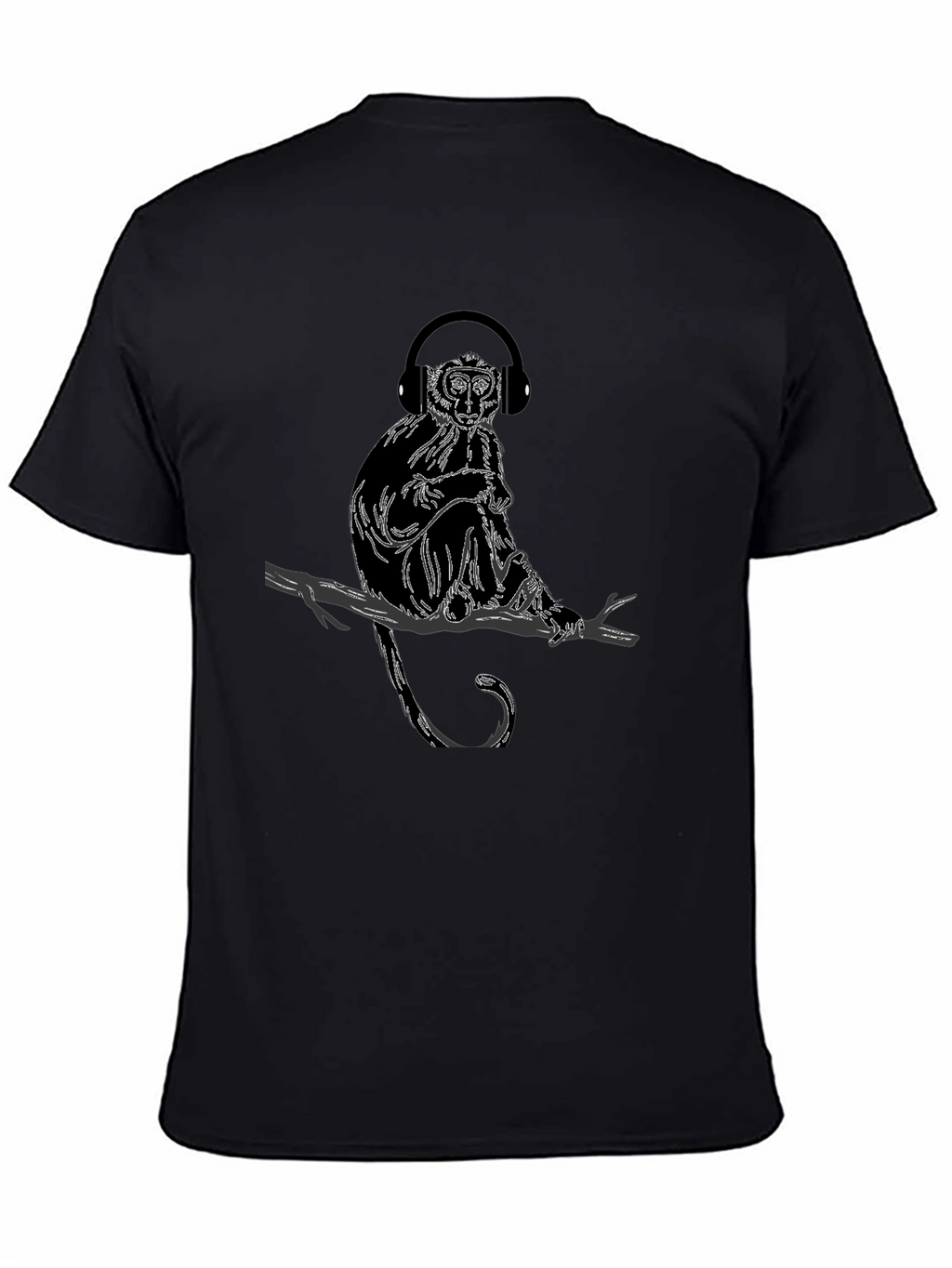 Monkey Headphones T-Shirt - Trendy Graphic Tee