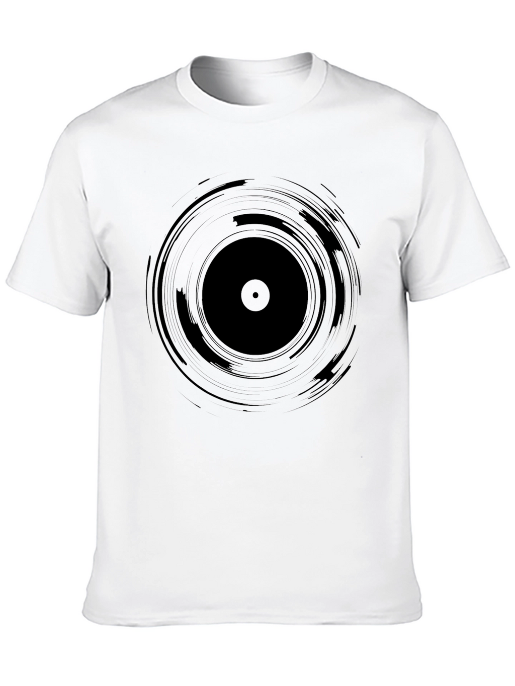 Vinyl Record Graphic Tee - Black