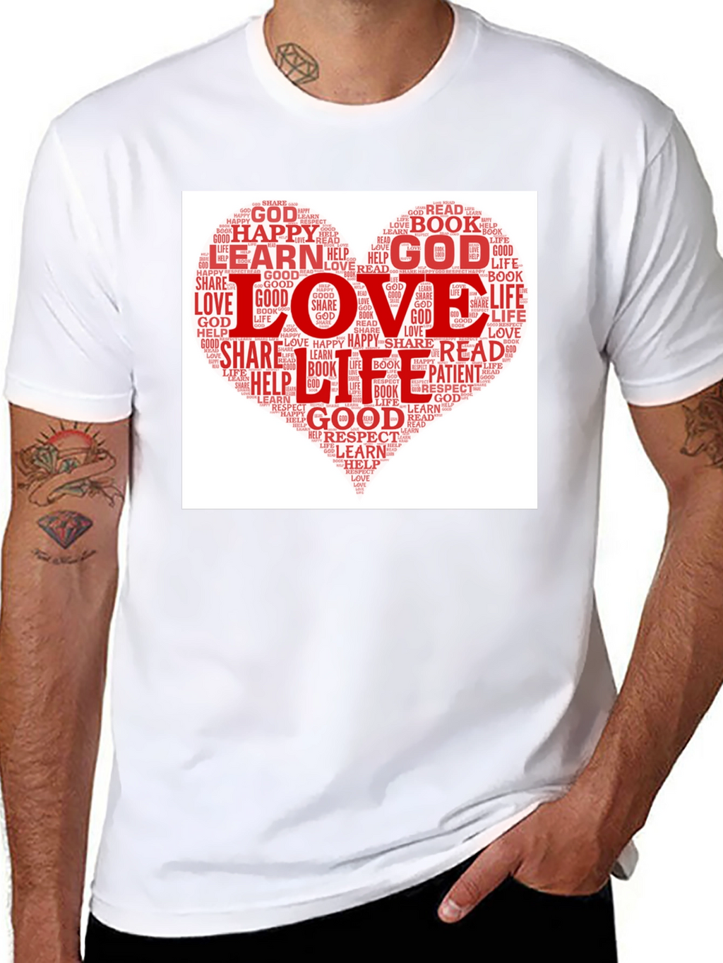 Love Heart Word Cloud T-Shirt