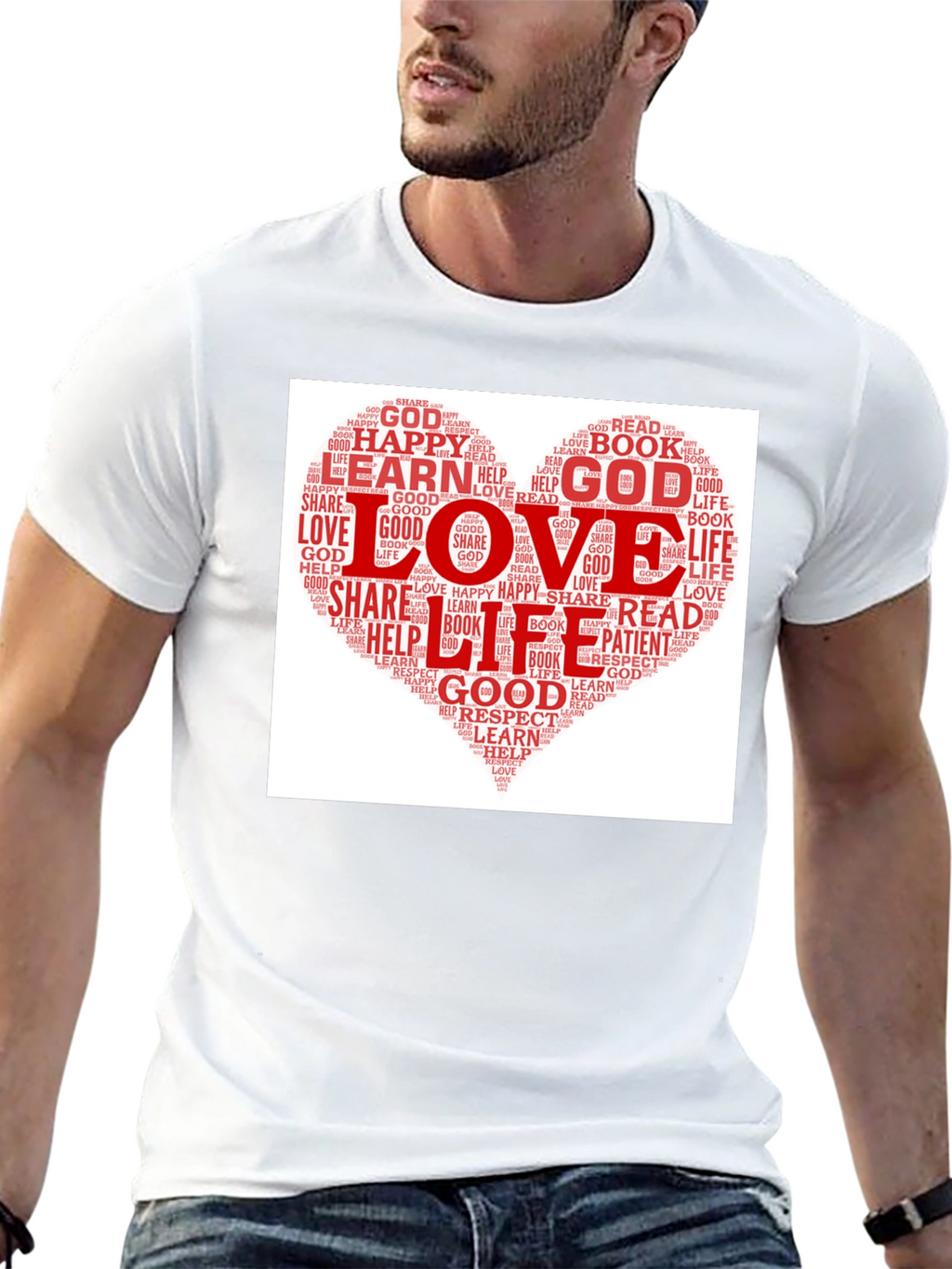 Love Heart Word Cloud T-Shirt