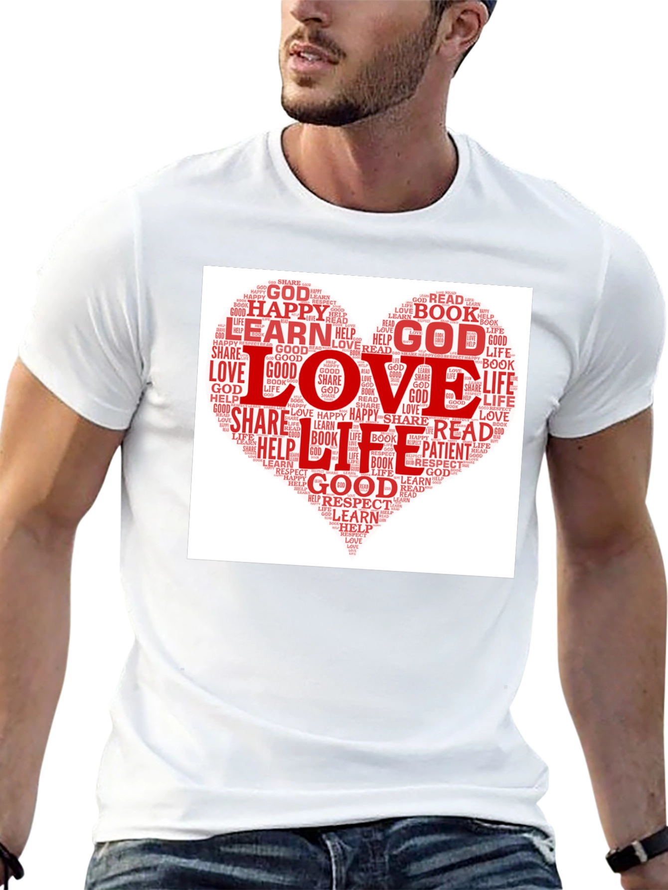 Love Heart Word Cloud T-Shirt