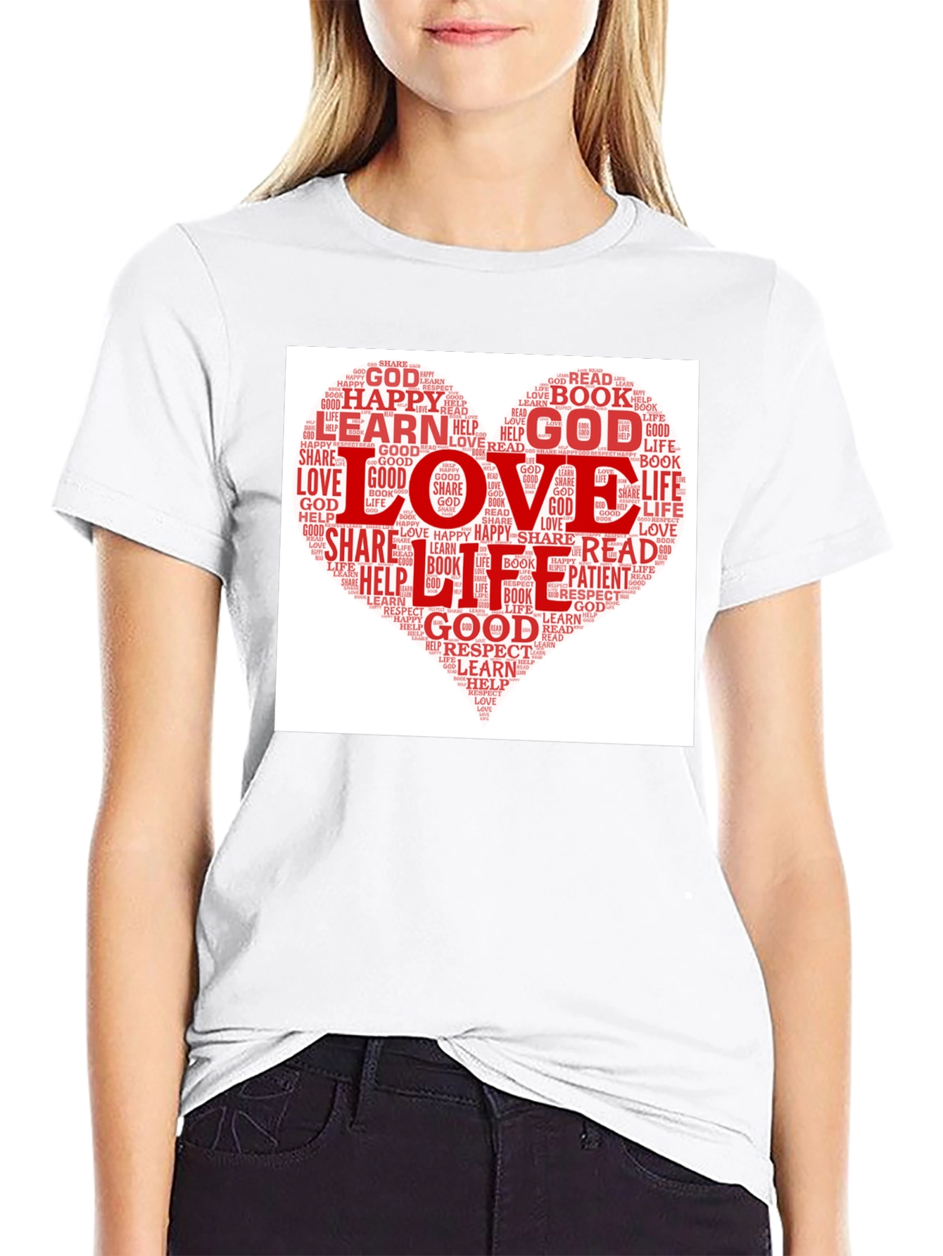 Love Heart Word Cloud T-Shirt