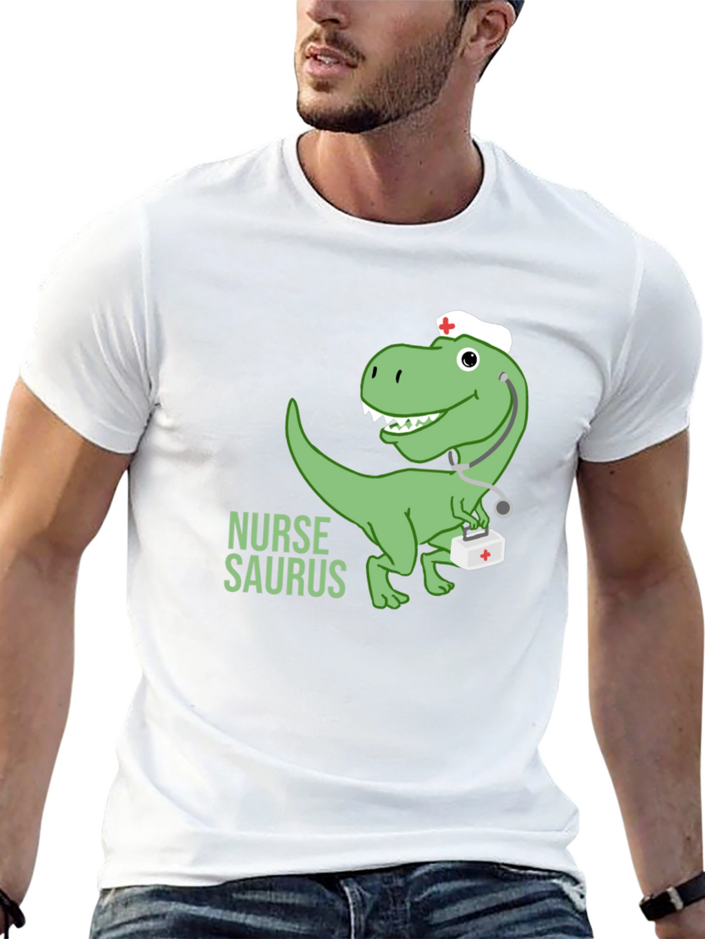 Nurse Dinosaur T-Shirt -  Medical Humor Tee