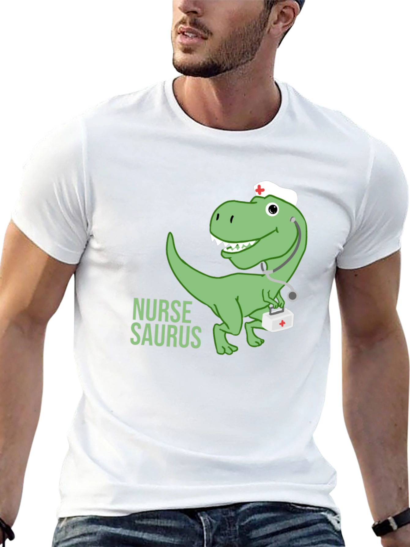 Nurse Dinosaur T-Shirt -  Medical Humor Tee