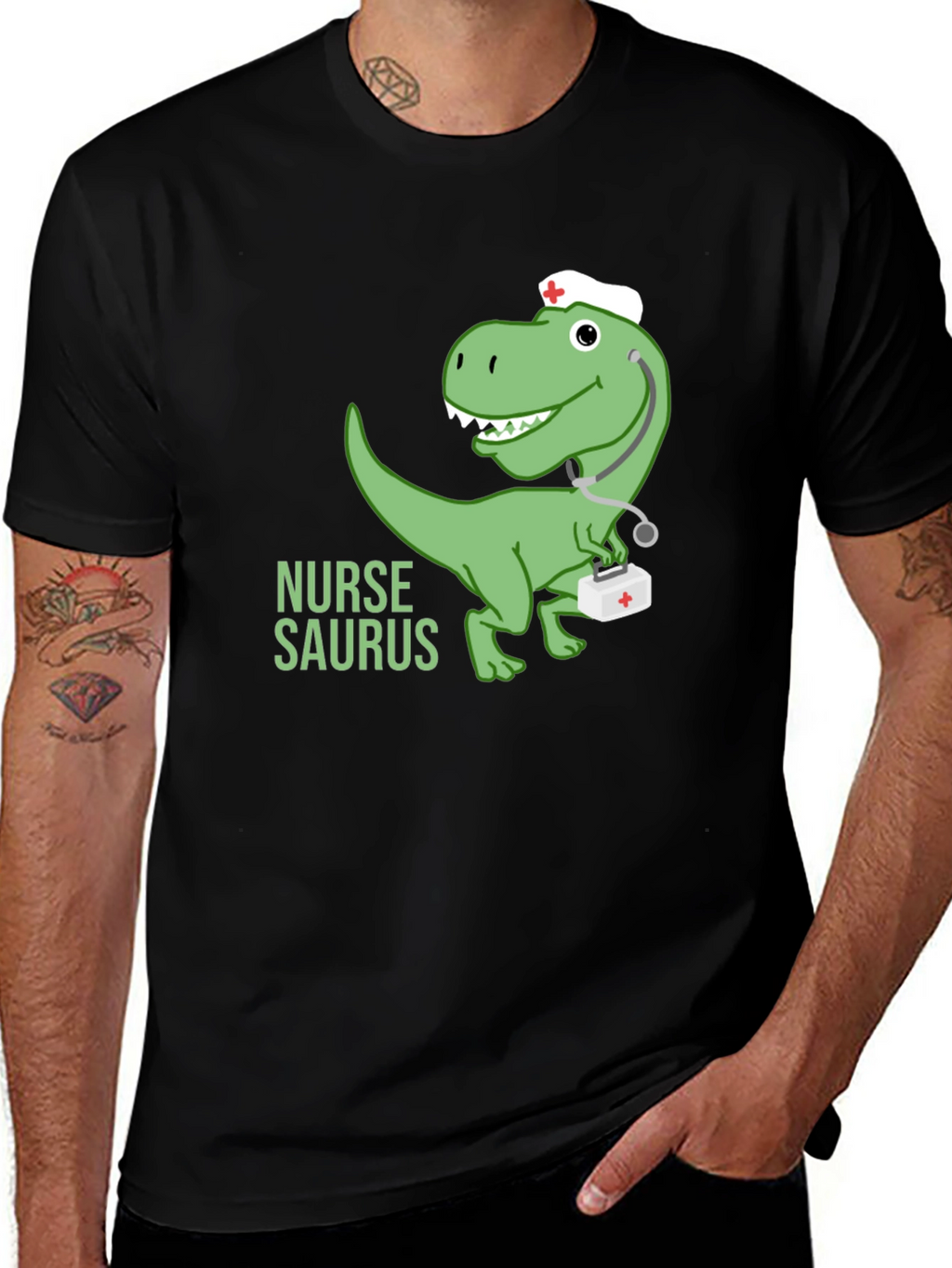 Nurse Dinosaur T-Shirt -  Medical Humor Tee