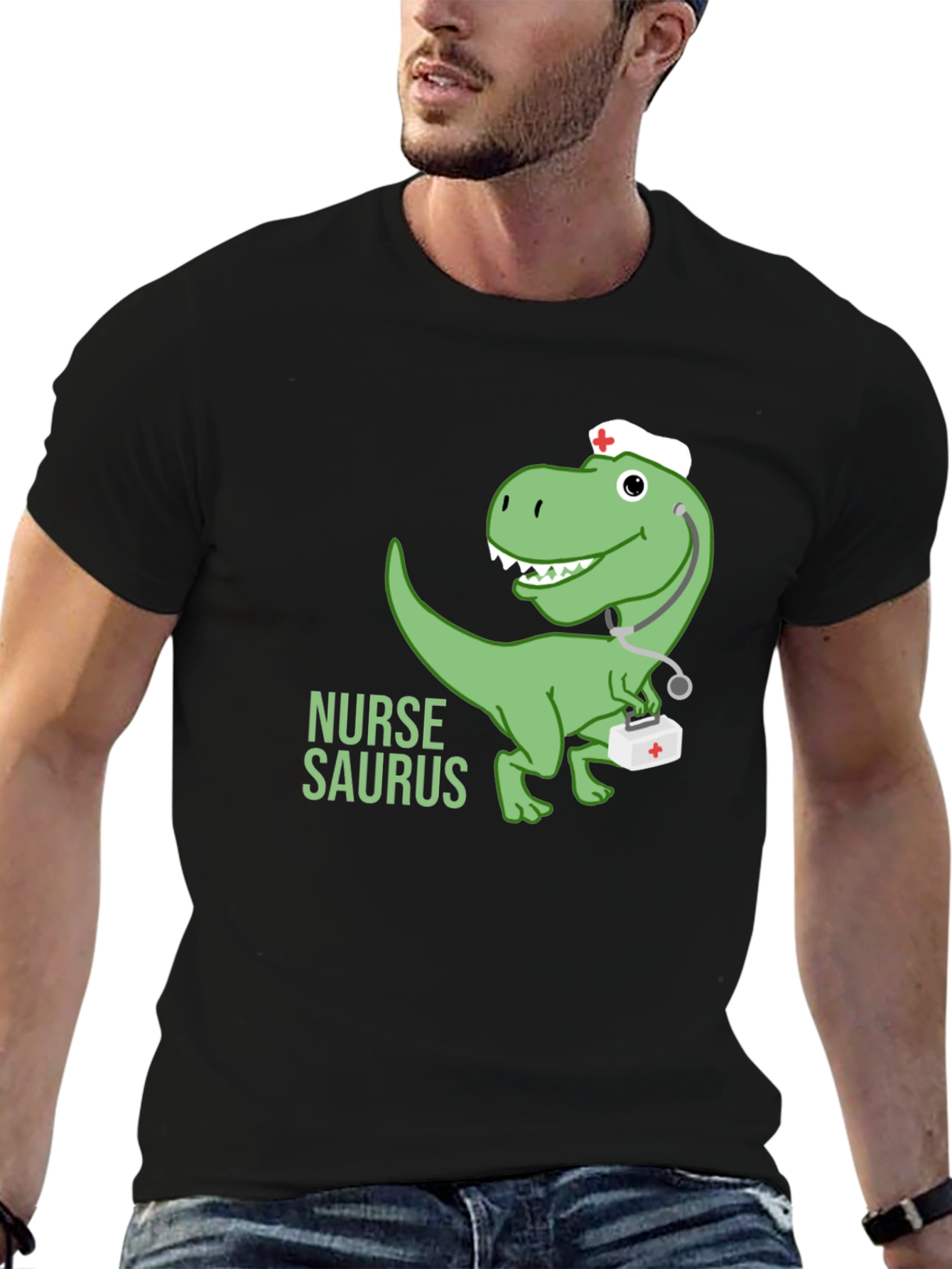 Nurse Dinosaur T-Shirt -  Medical Humor Tee