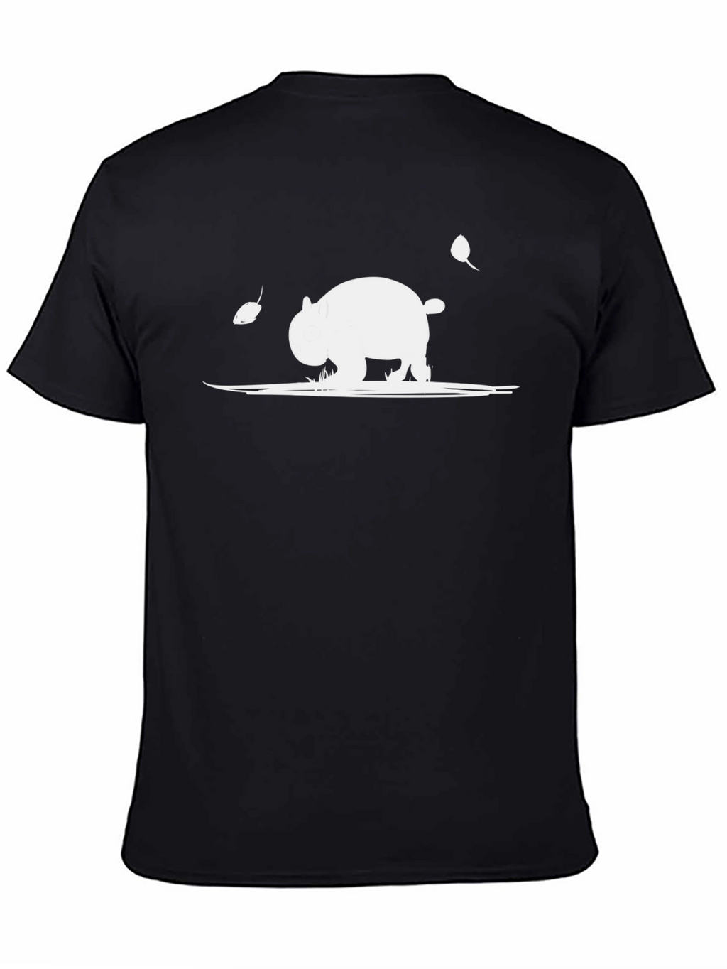 Wombat Graphic Tee - Black Cotton Casual Shirt