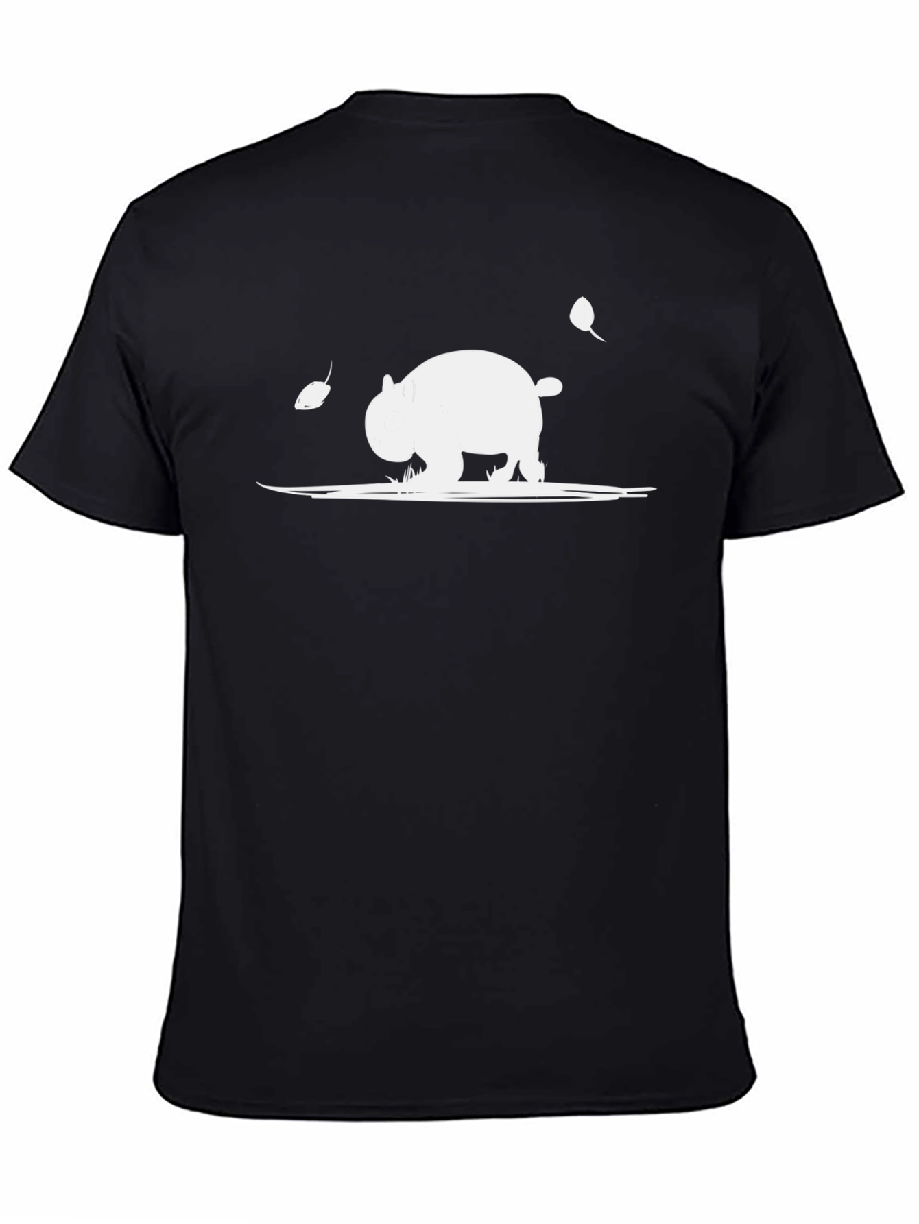 Wombat Graphic Tee - Black Cotton Casual Shirt