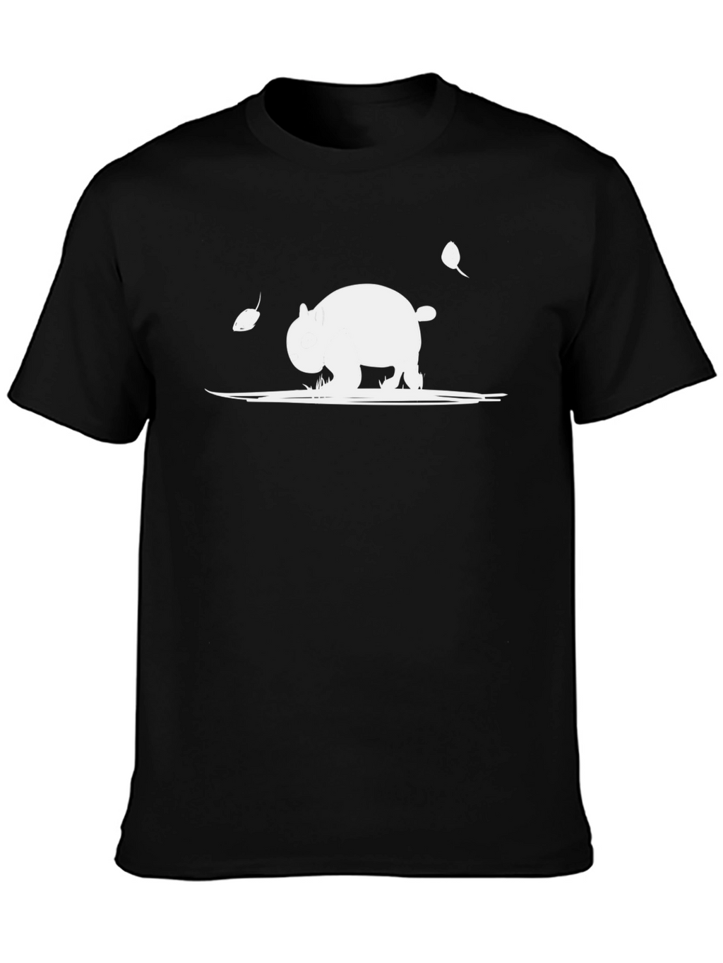 Wombat Graphic Tee - Black Cotton Casual Shirt