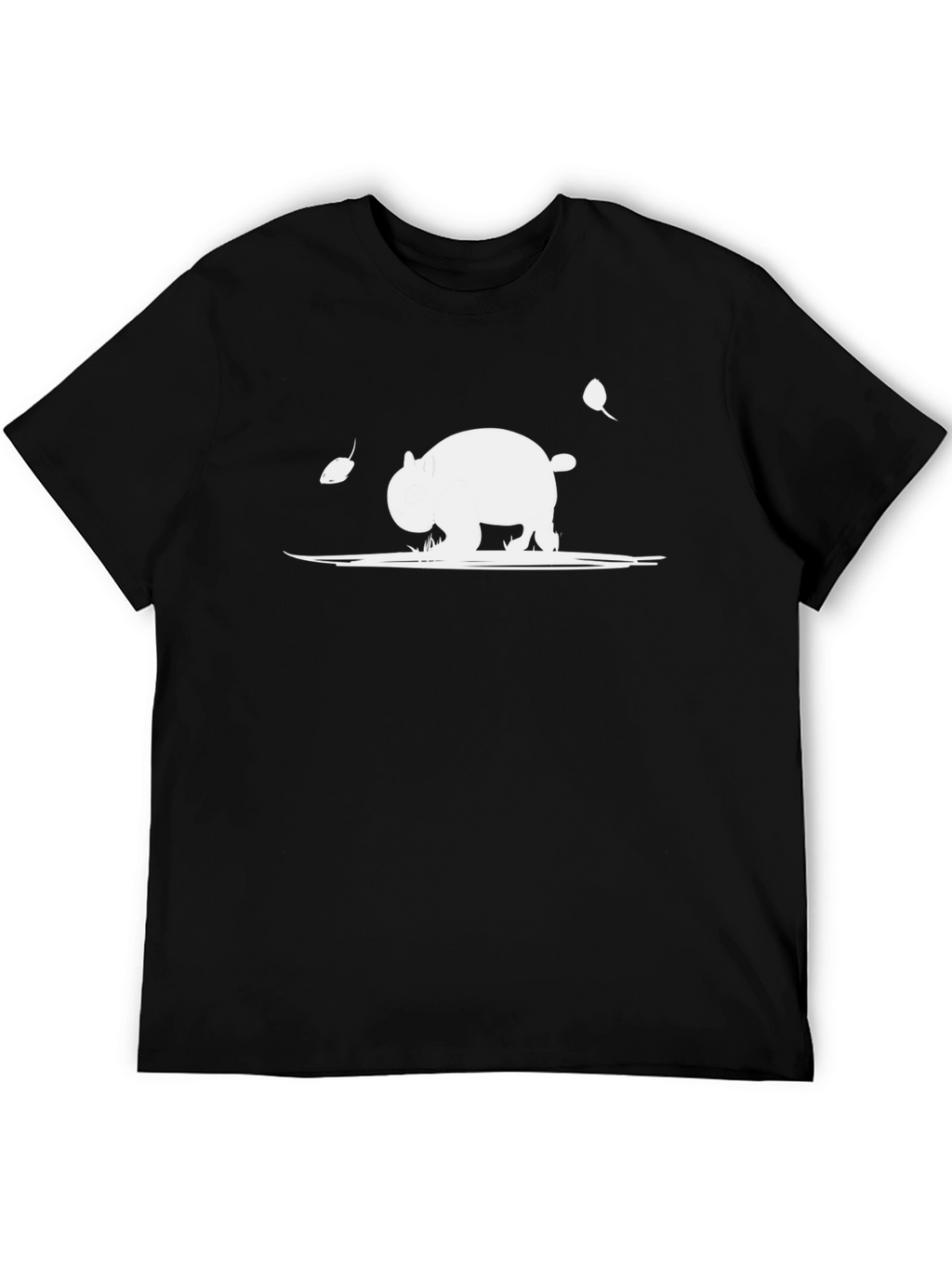 Wombat Graphic Tee - Black Cotton Casual Shirt