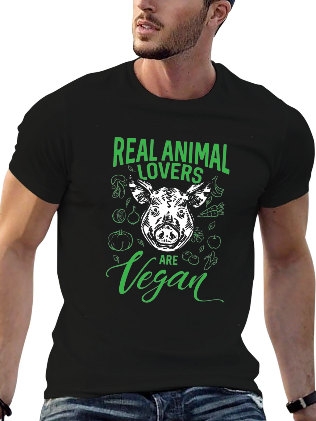 Real Animal Lovers Are Vegan T-Shirt