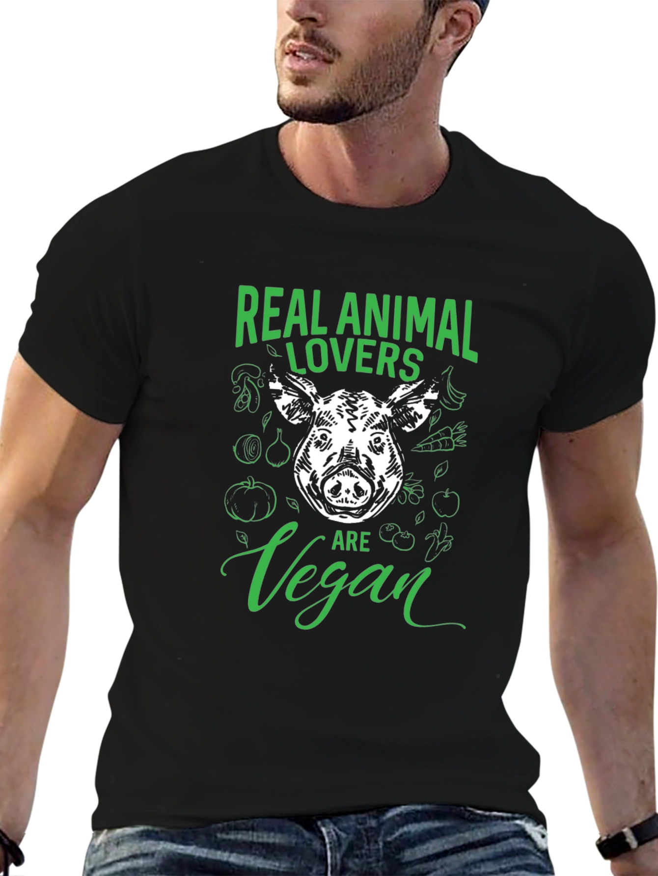 Real Animal Lovers Are Vegan T-Shirt