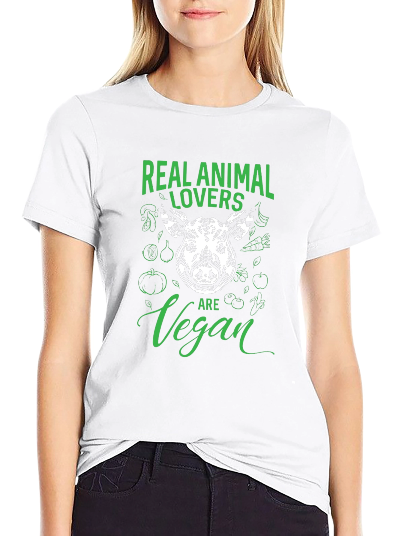 Real Animal Lovers Are Vegan T-Shirt