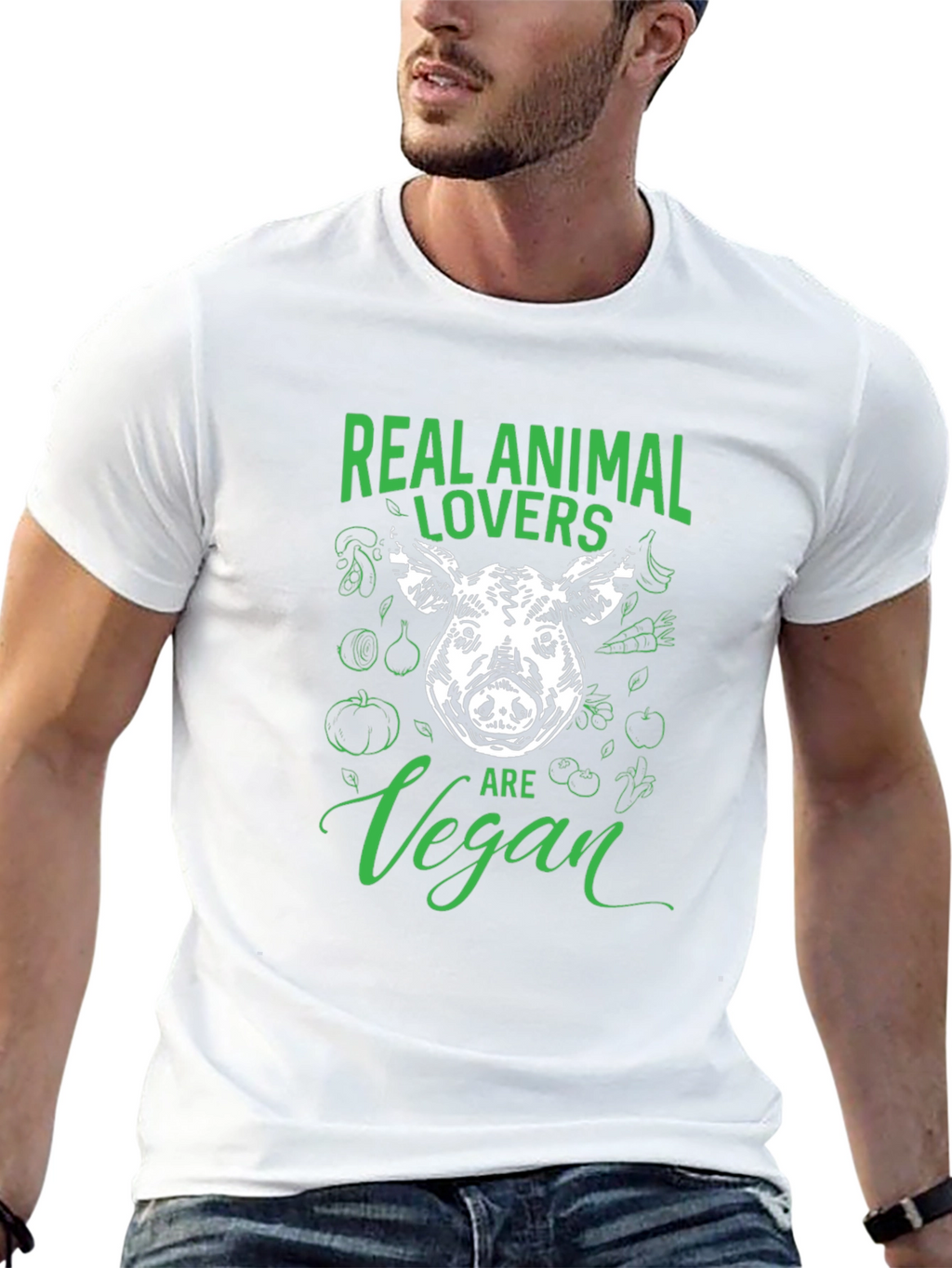 Real Animal Lovers Are Vegan T-Shirt