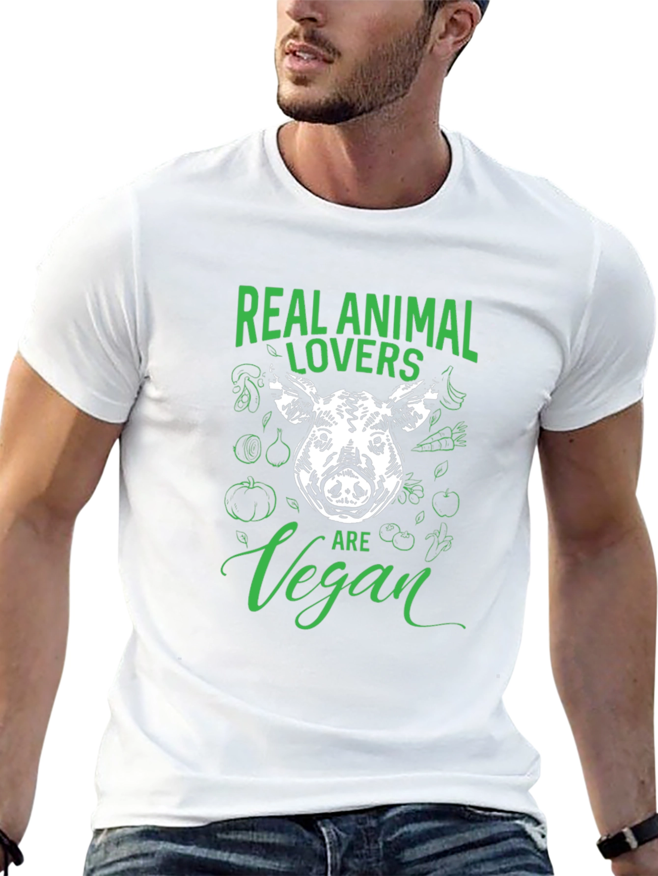 Real Animal Lovers Are Vegan T-Shirt