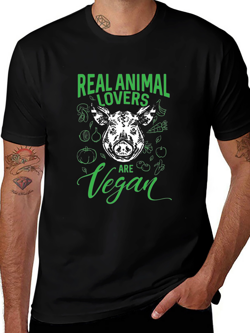 Real Animal Lovers Are Vegan T-Shirt