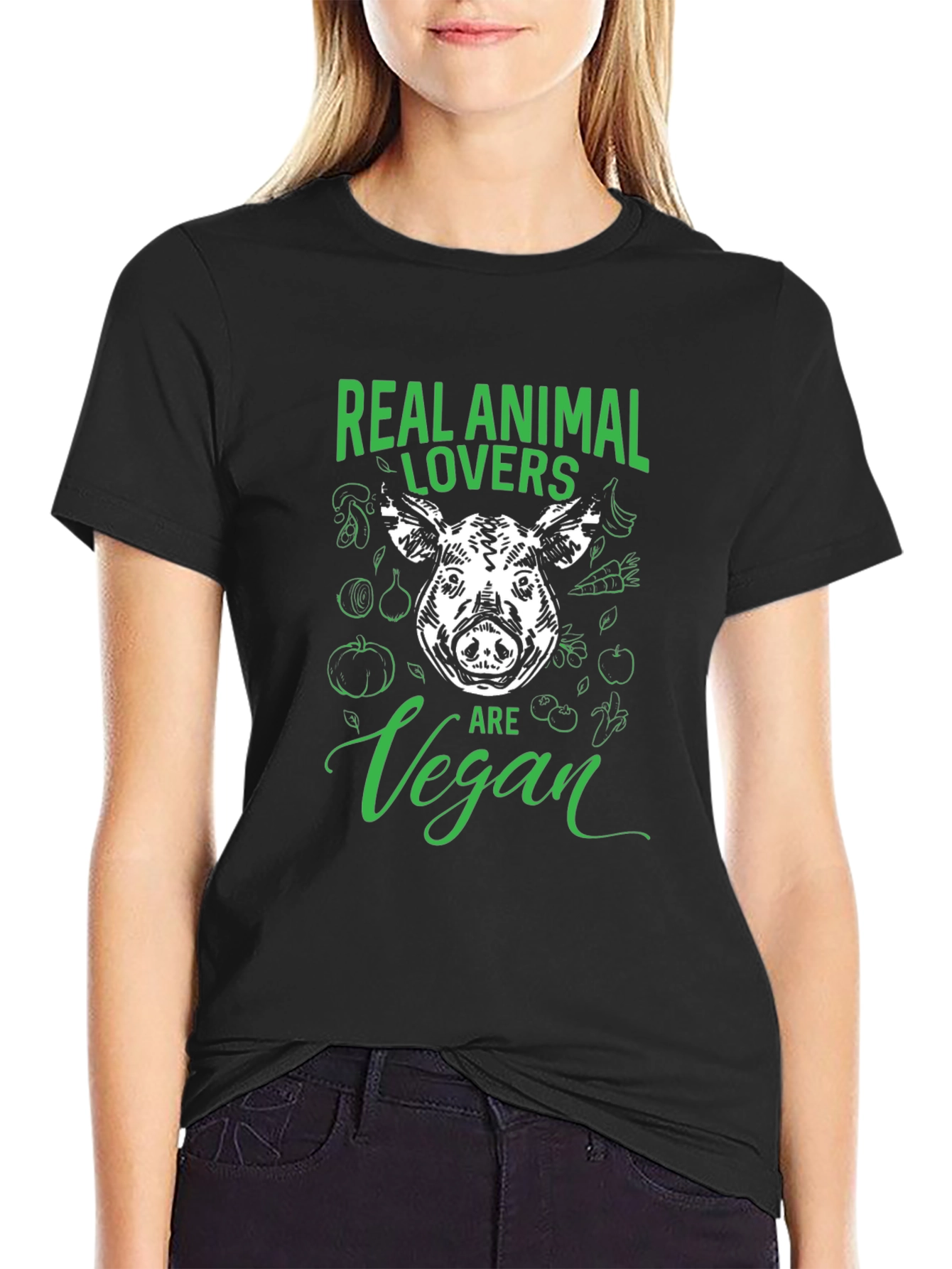 Real Animal Lovers Are Vegan T-Shirt