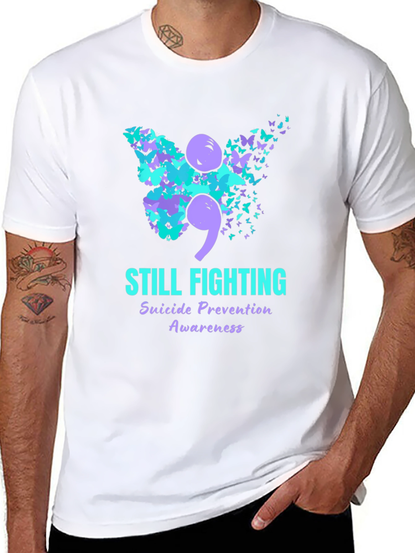 Still Fighting Suicide Awareness Graphic T-Shirt