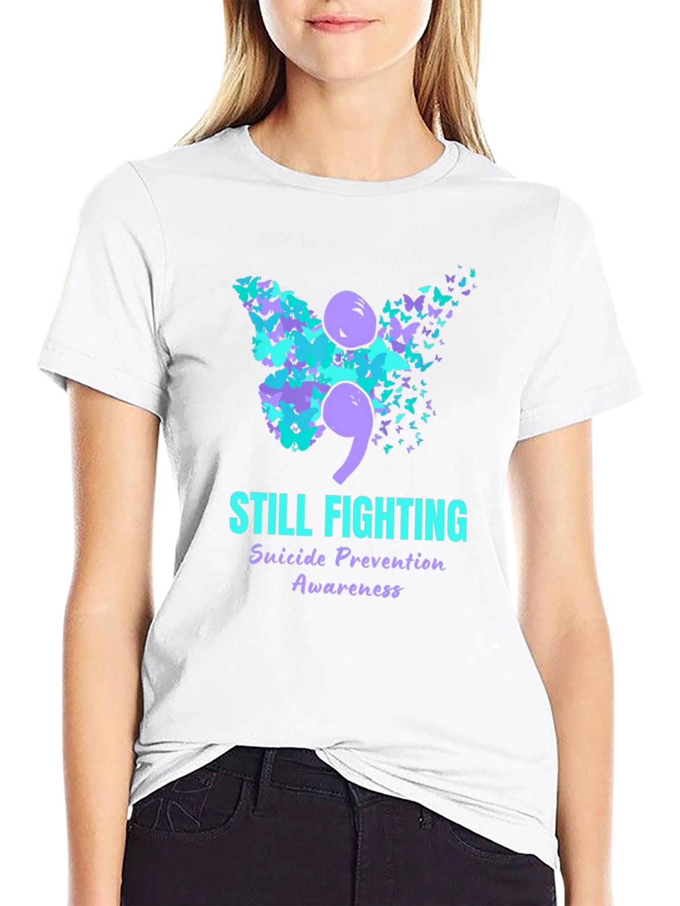 Still Fighting Suicide Awareness Graphic T-Shirt