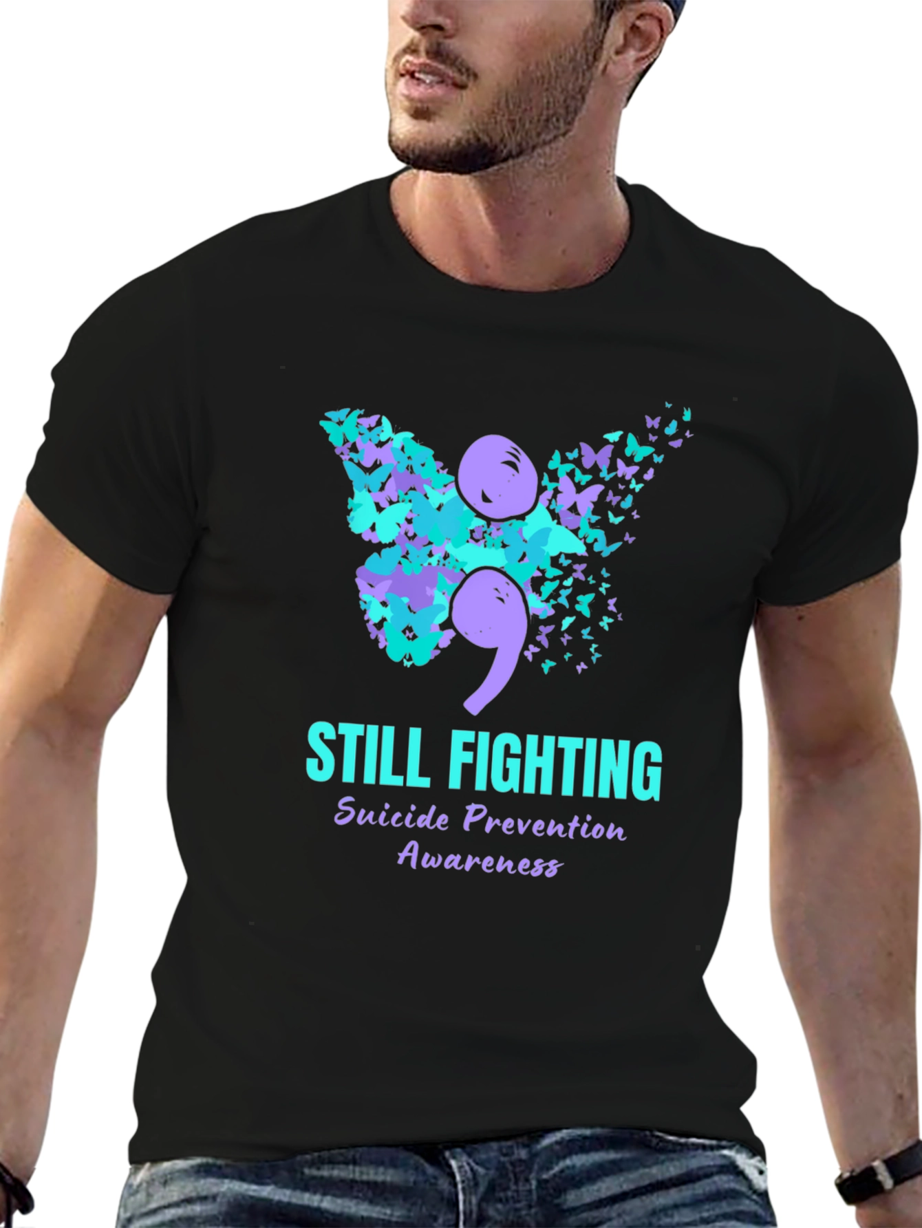 Still Fighting Suicide Awareness Graphic T-Shirt