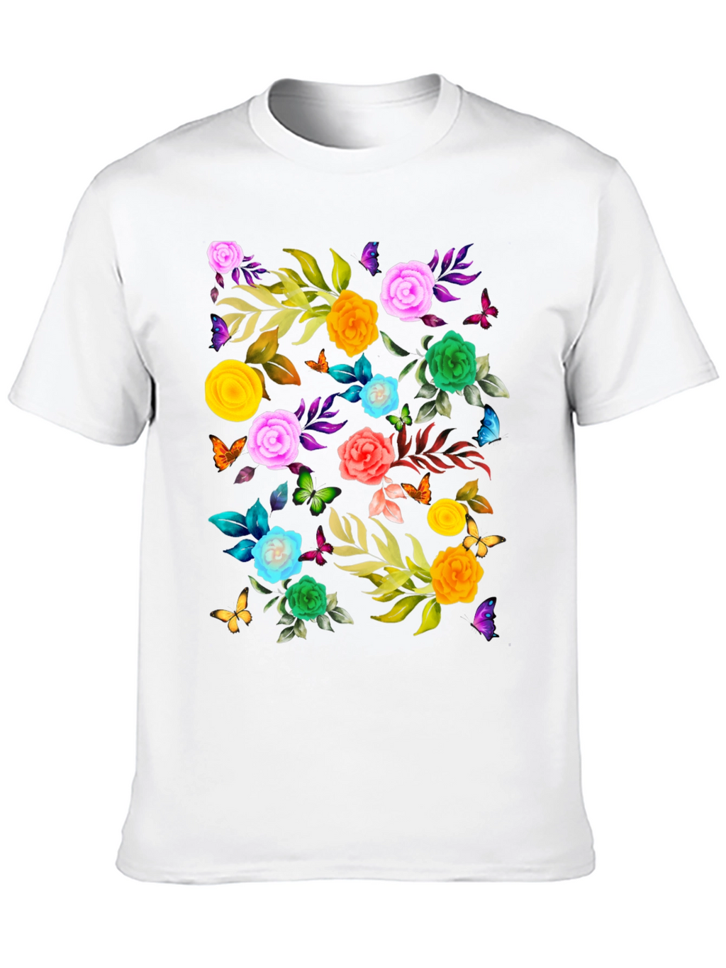 Floral Butterfly Print Tee