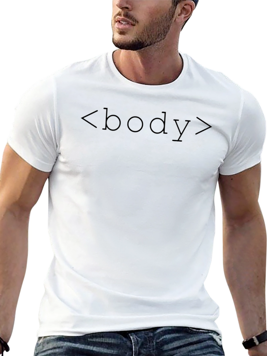 Black Body Text Programmer T-Shirt