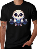 Workout Owl T-Shirt - Gym Animal Tee