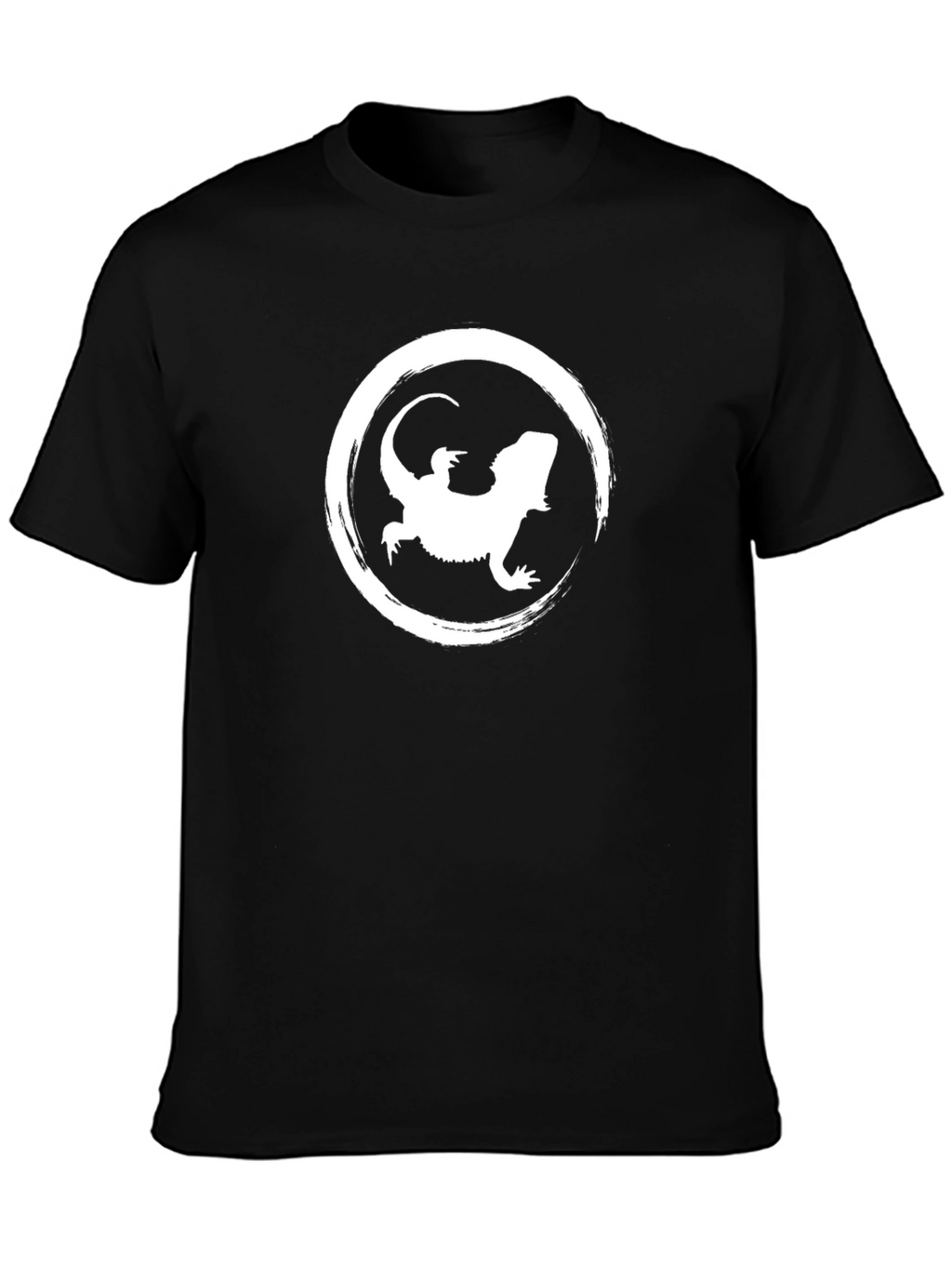 Bearded Dragon Graphic Tee - Black Cotton Comfort