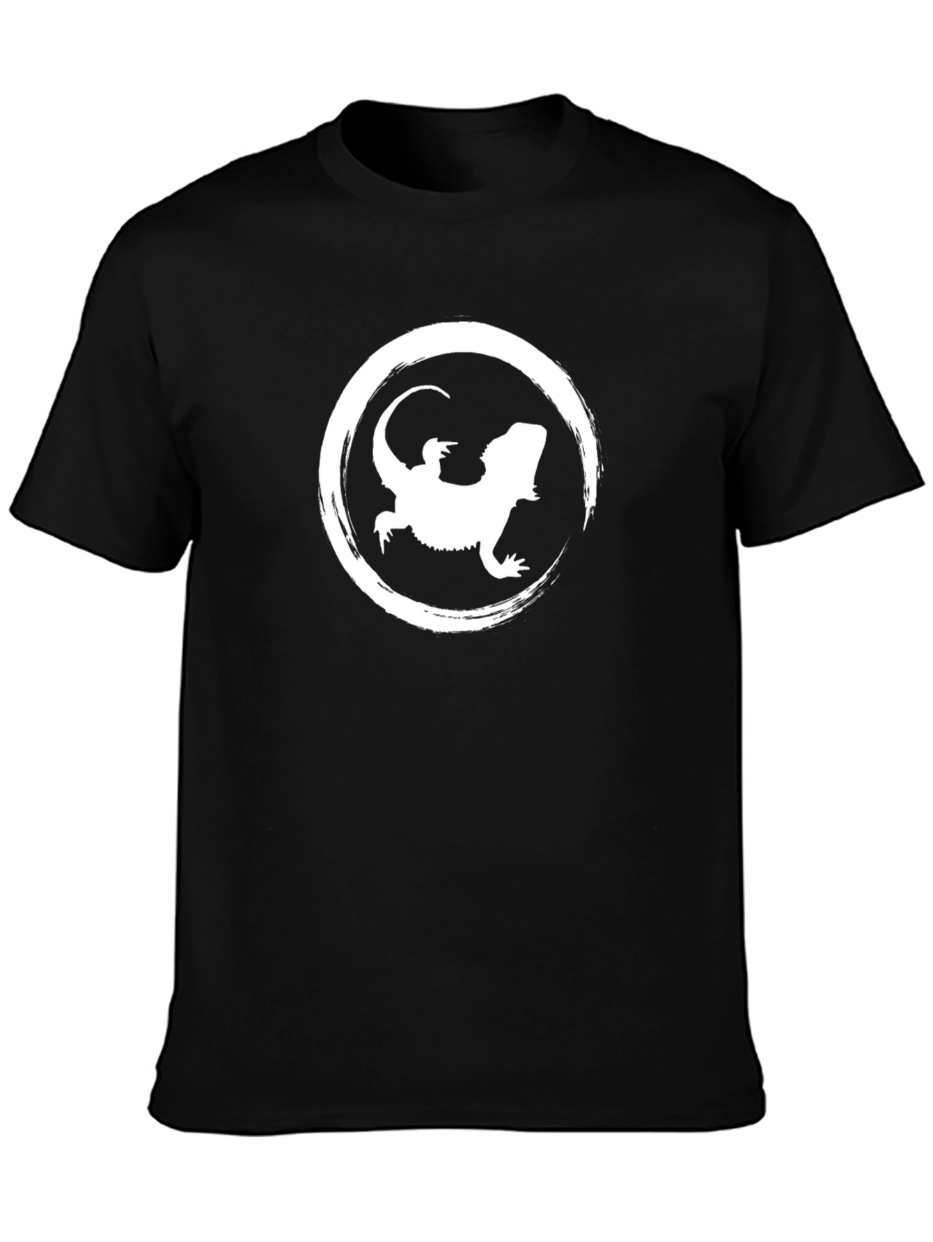 Bearded Dragon Graphic Tee - Black Cotton Comfort