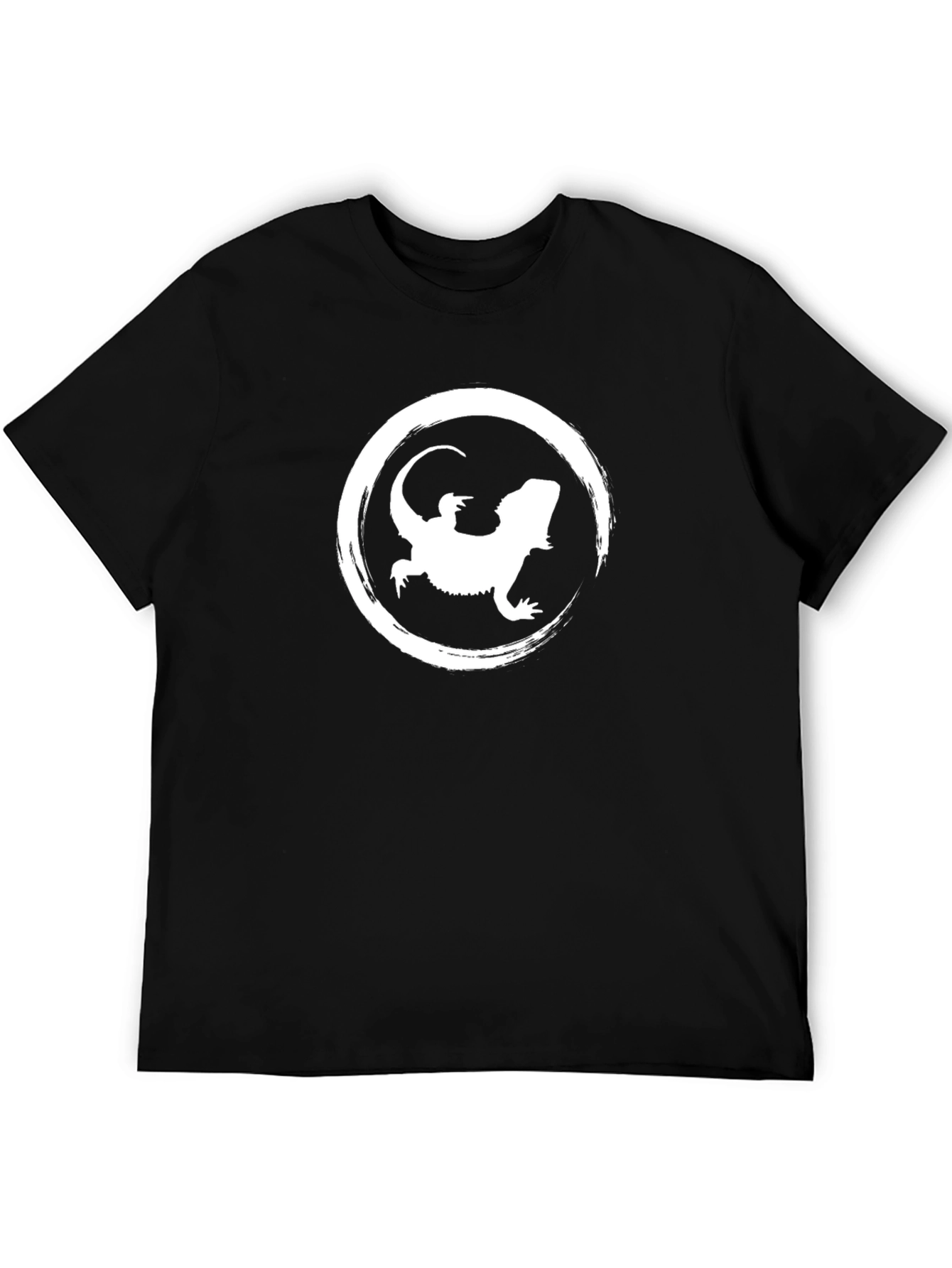 Bearded Dragon Graphic Tee - Black Cotton Comfort