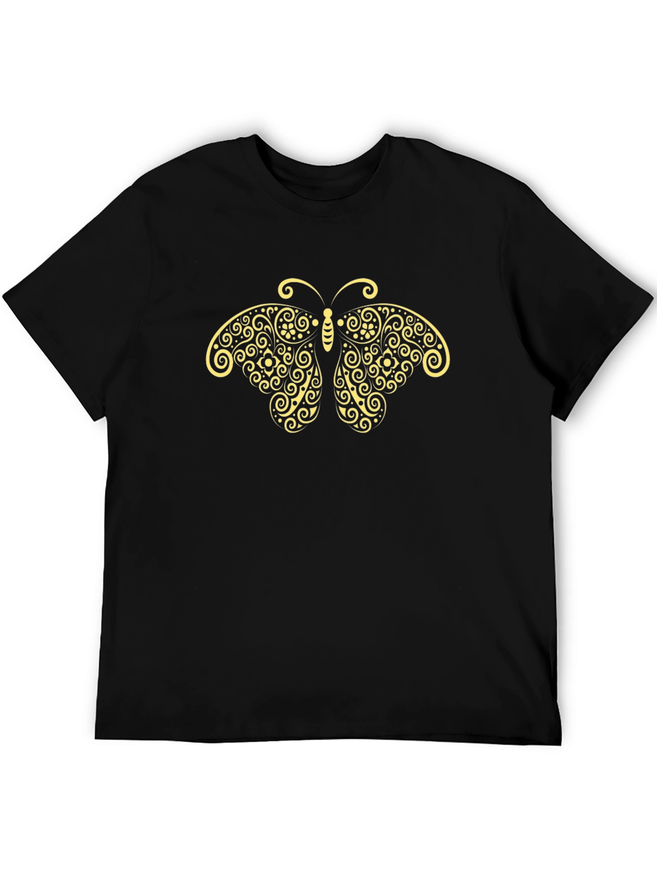 Butterfly Graphic Tee - Black Cotton Blend