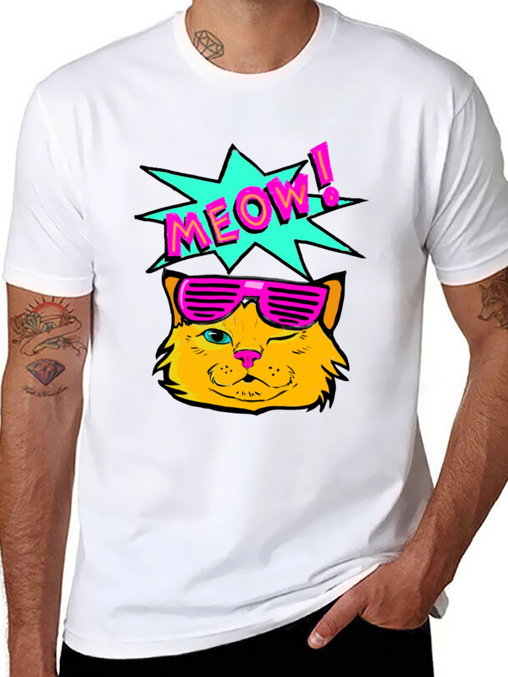 Retro Meow Cat T-Shirt