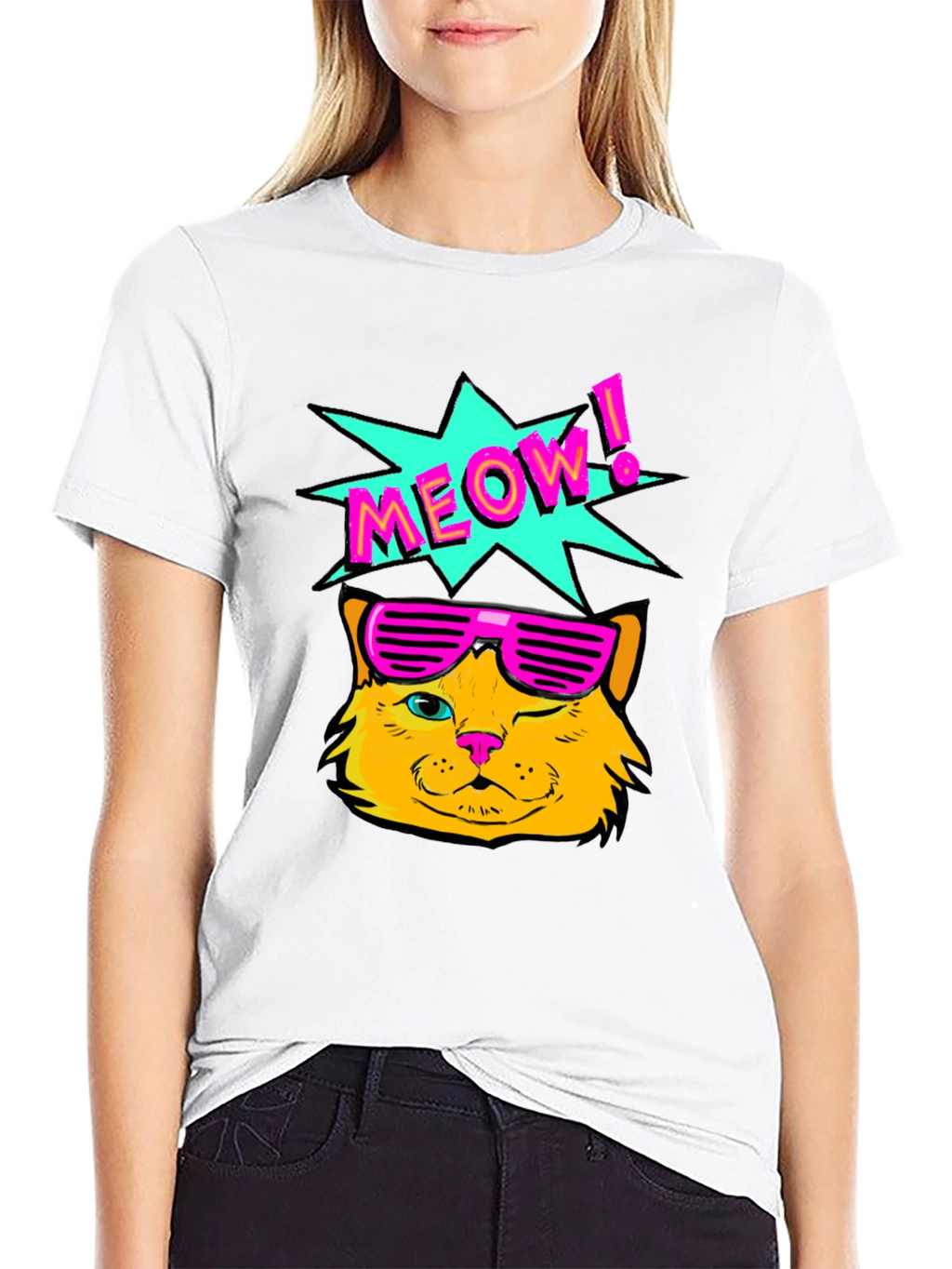 Retro Meow Cat T-Shirt