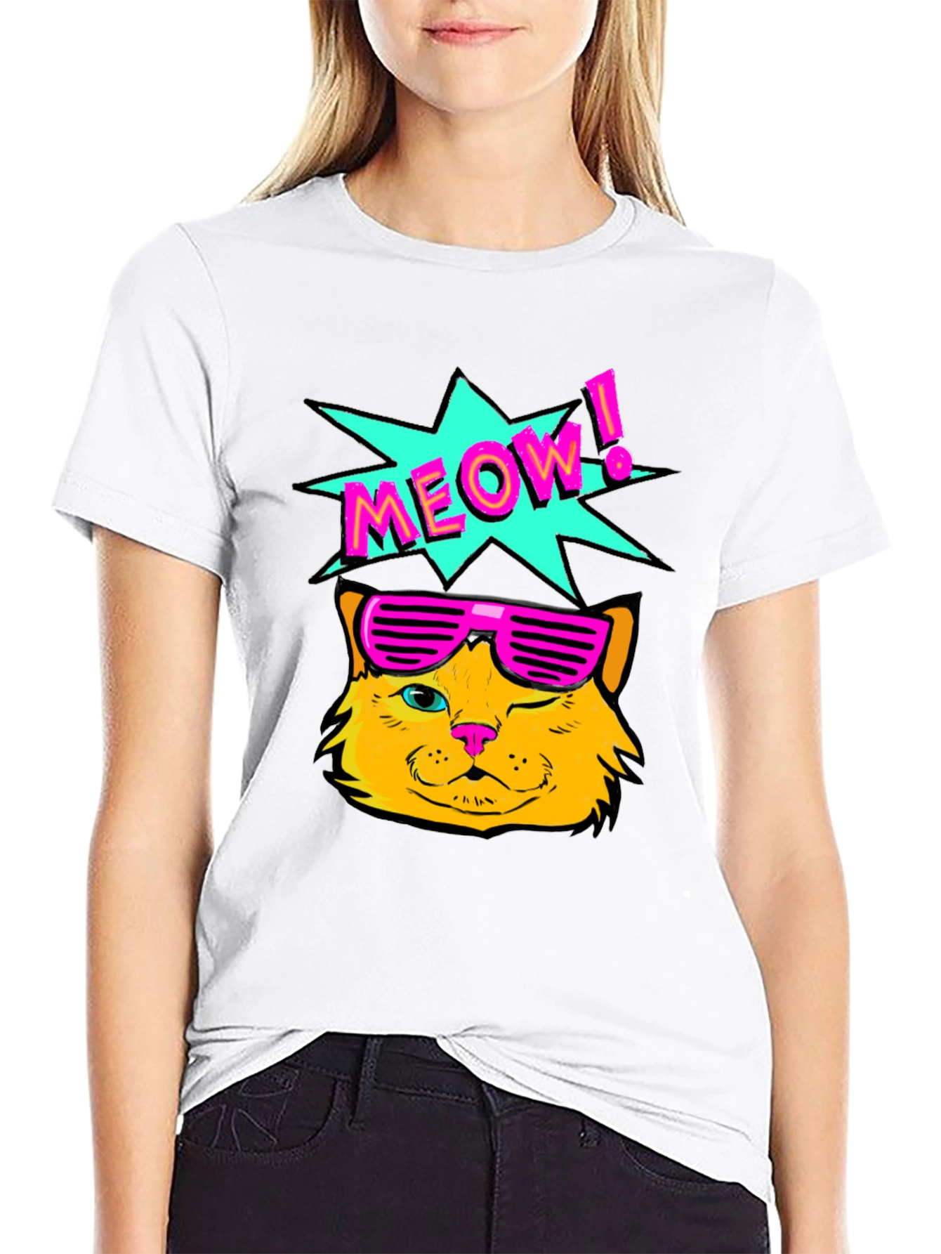 Retro Meow Cat T-Shirt
