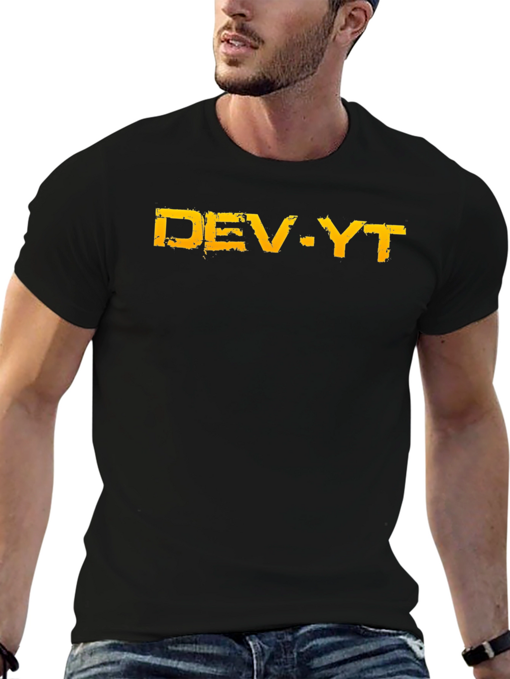 DEV-YT Graphic Tee - Black Cotton Blend