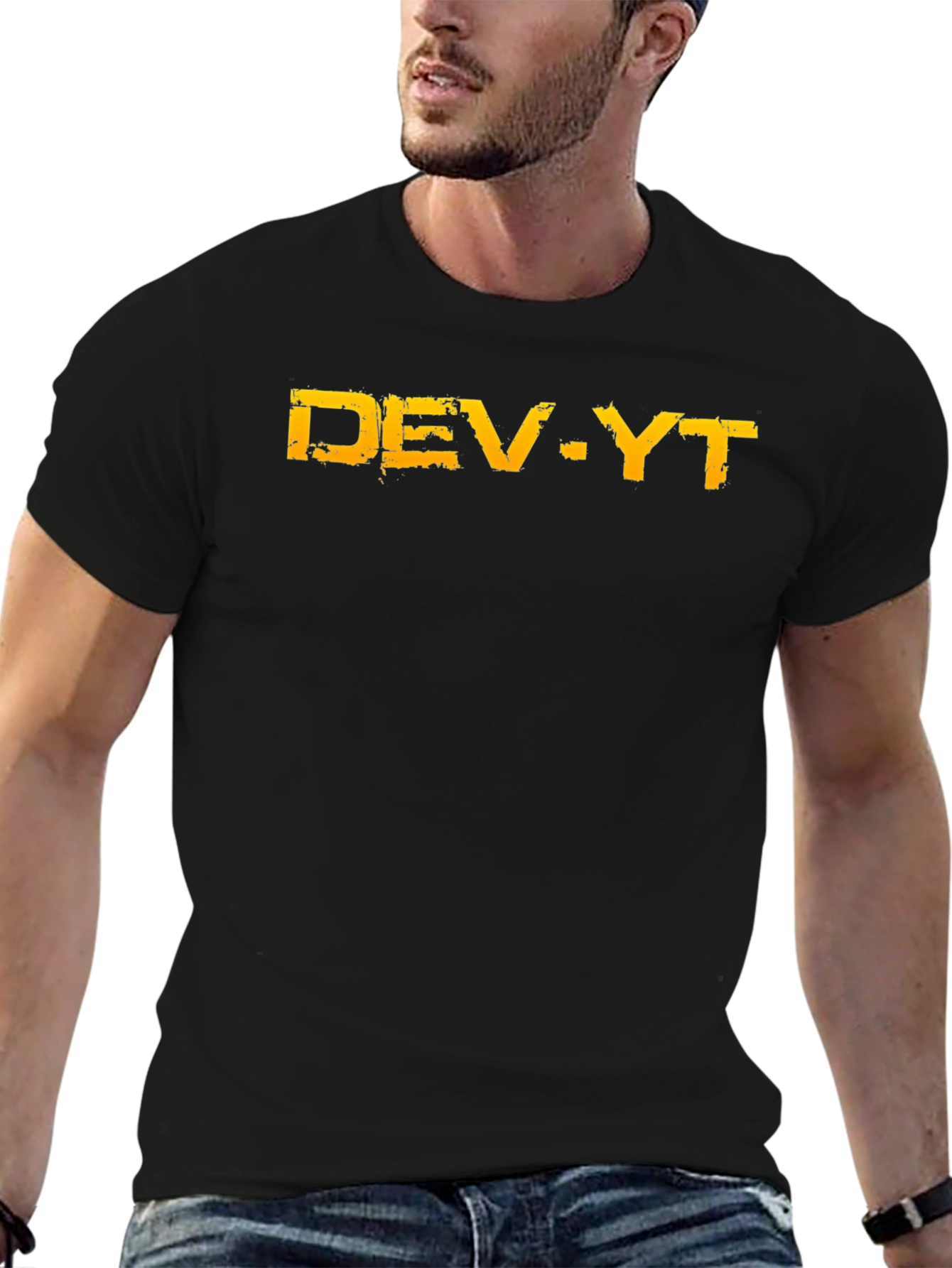DEV-YT Graphic Tee - Black Cotton Blend