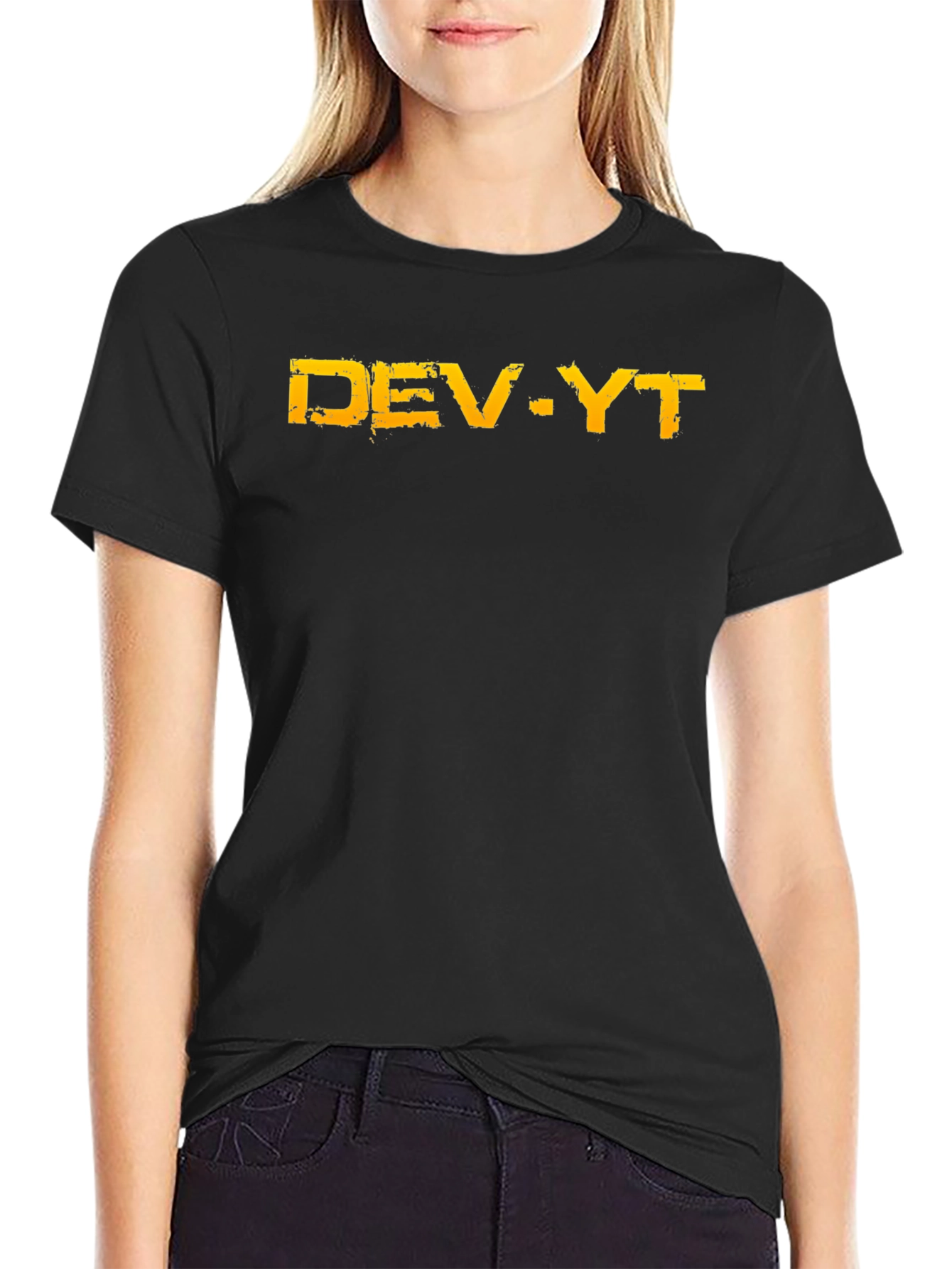 DEV-YT Graphic Tee - Black Cotton Blend