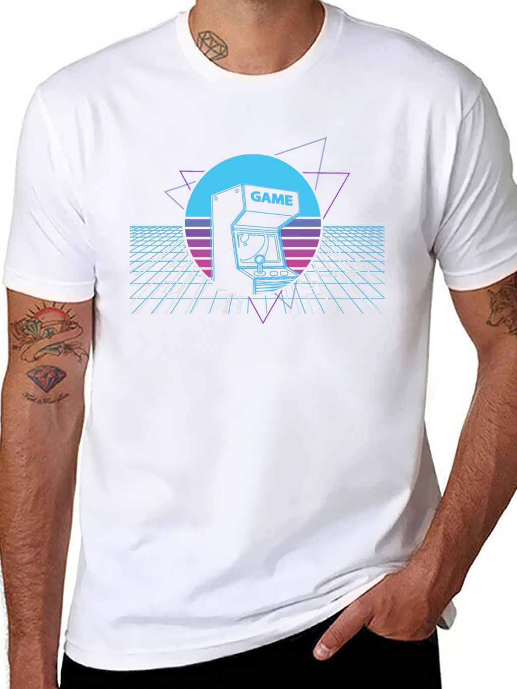 Retro Arcade Game T-Shirt - 80s Gaming Style