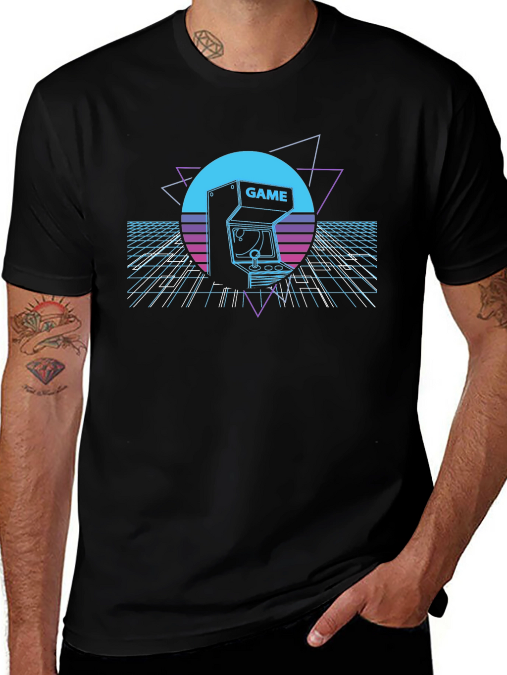 Retro Arcade Game T-Shirt - 80s Gaming Style