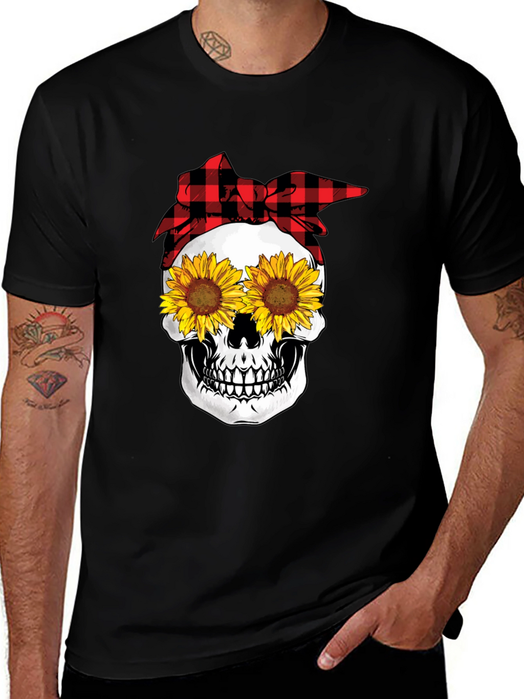 Sunflower Skull Graphic Tee