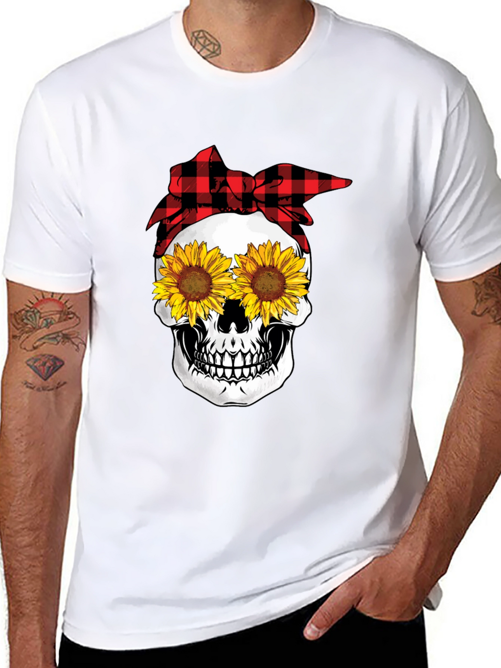 Sunflower Skull Graphic Tee