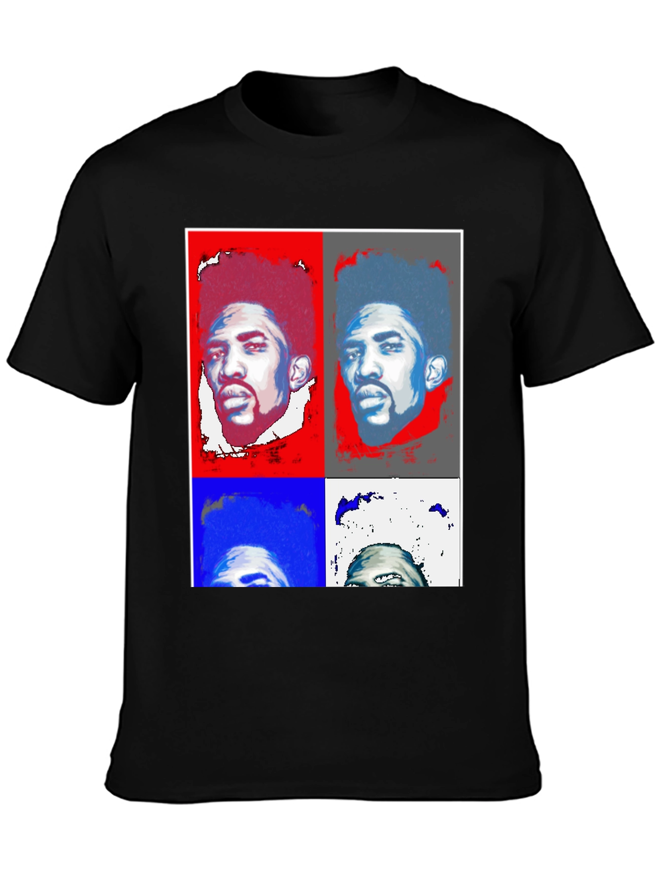 Pop Art Portrait Black T-Shirt