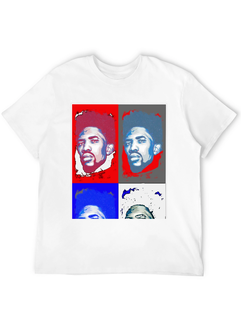 Pop Art Portrait Black T-Shirt