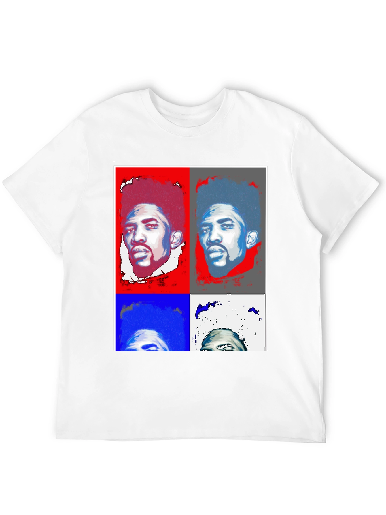 Pop Art Portrait Black T-Shirt