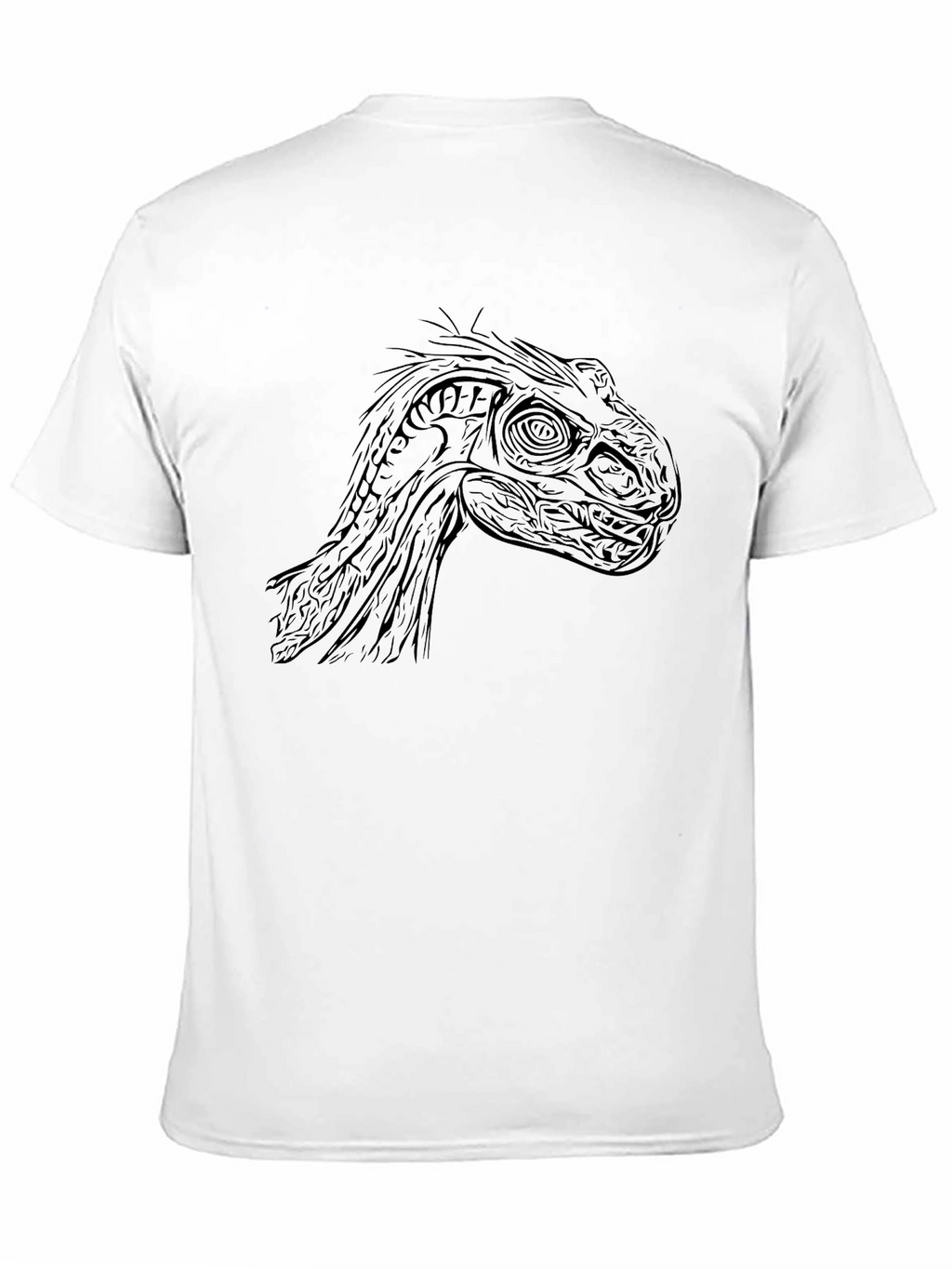 Dino Head Graphic Tee - Cool Black T-Shirt