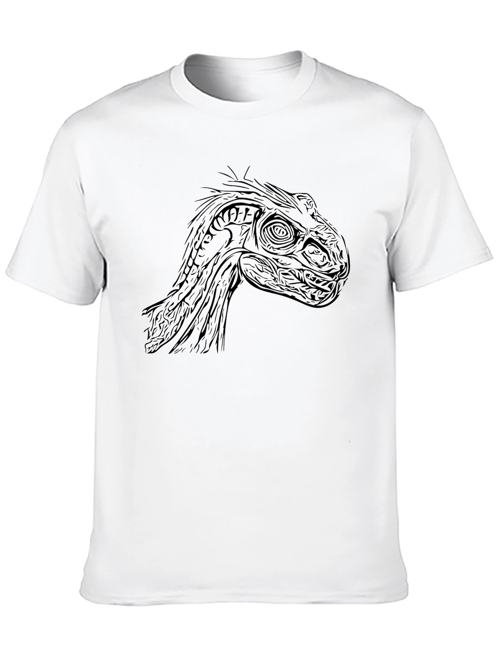 Dino Head Graphic Tee - Cool Black T-Shirt