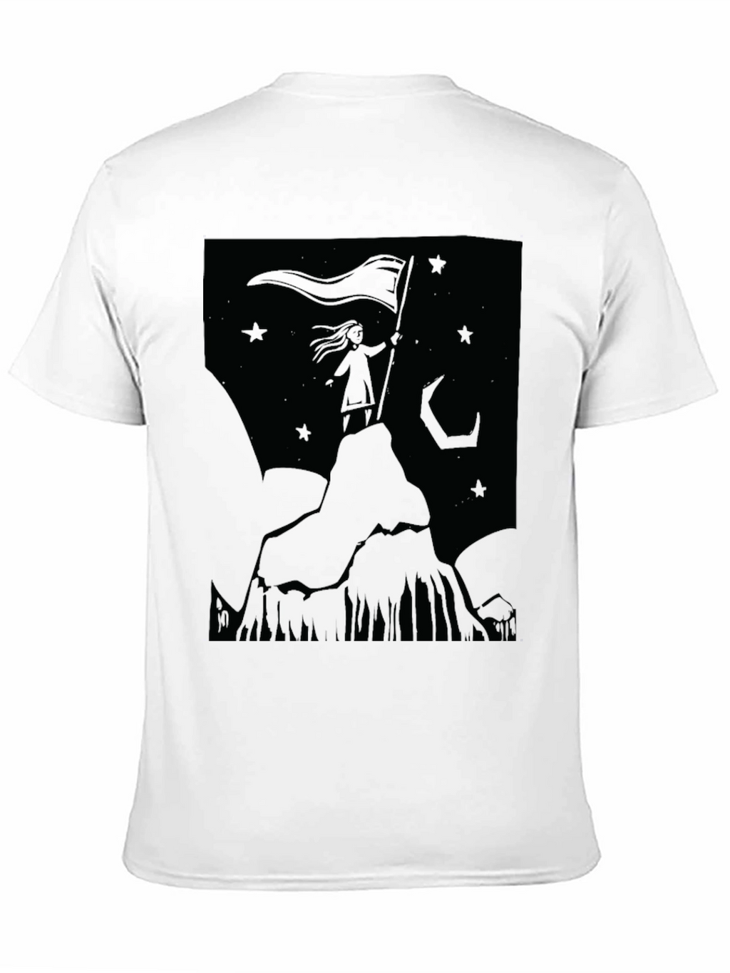 Mountain Top Girl Graphic T-Shirt - Black